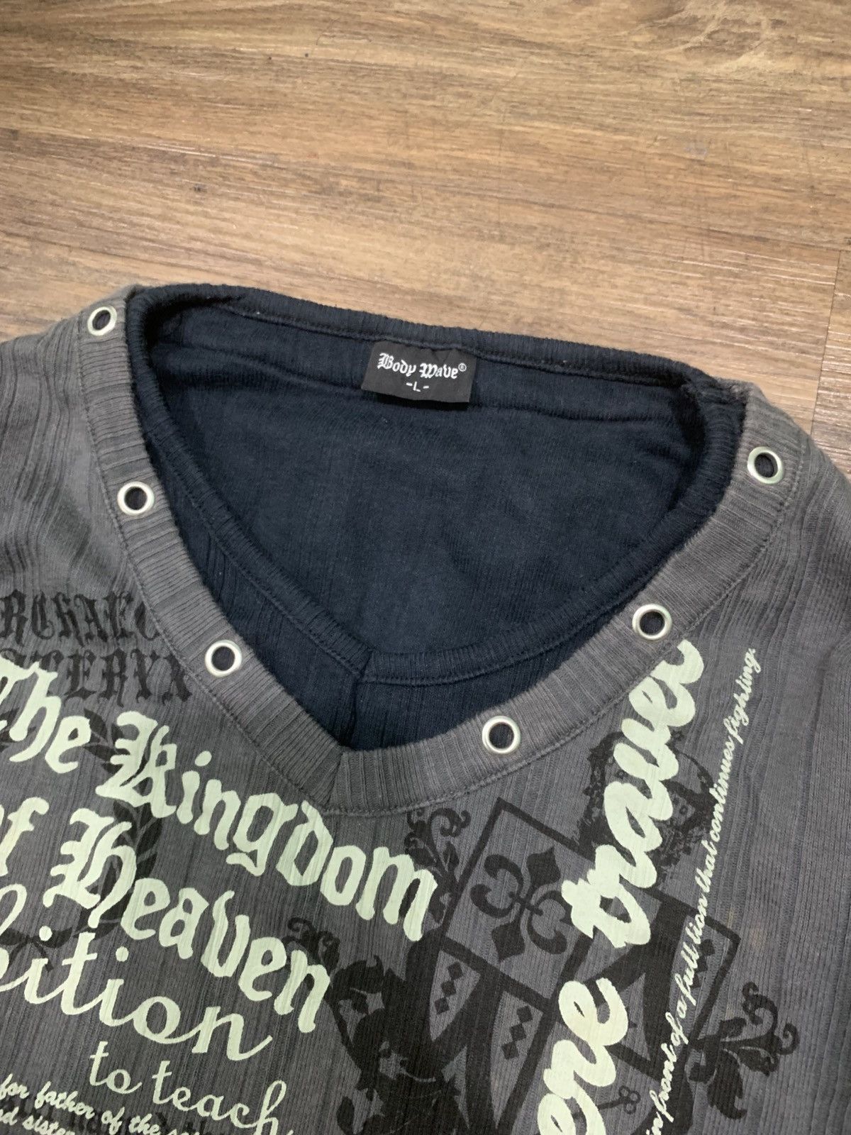 Japanese Brand Japanese Body Wave DOUBLE LAYER LONG SLEEVE TEE LGB STYLE Size US L / EU 52-54 / 3 - 5 Thumbnail