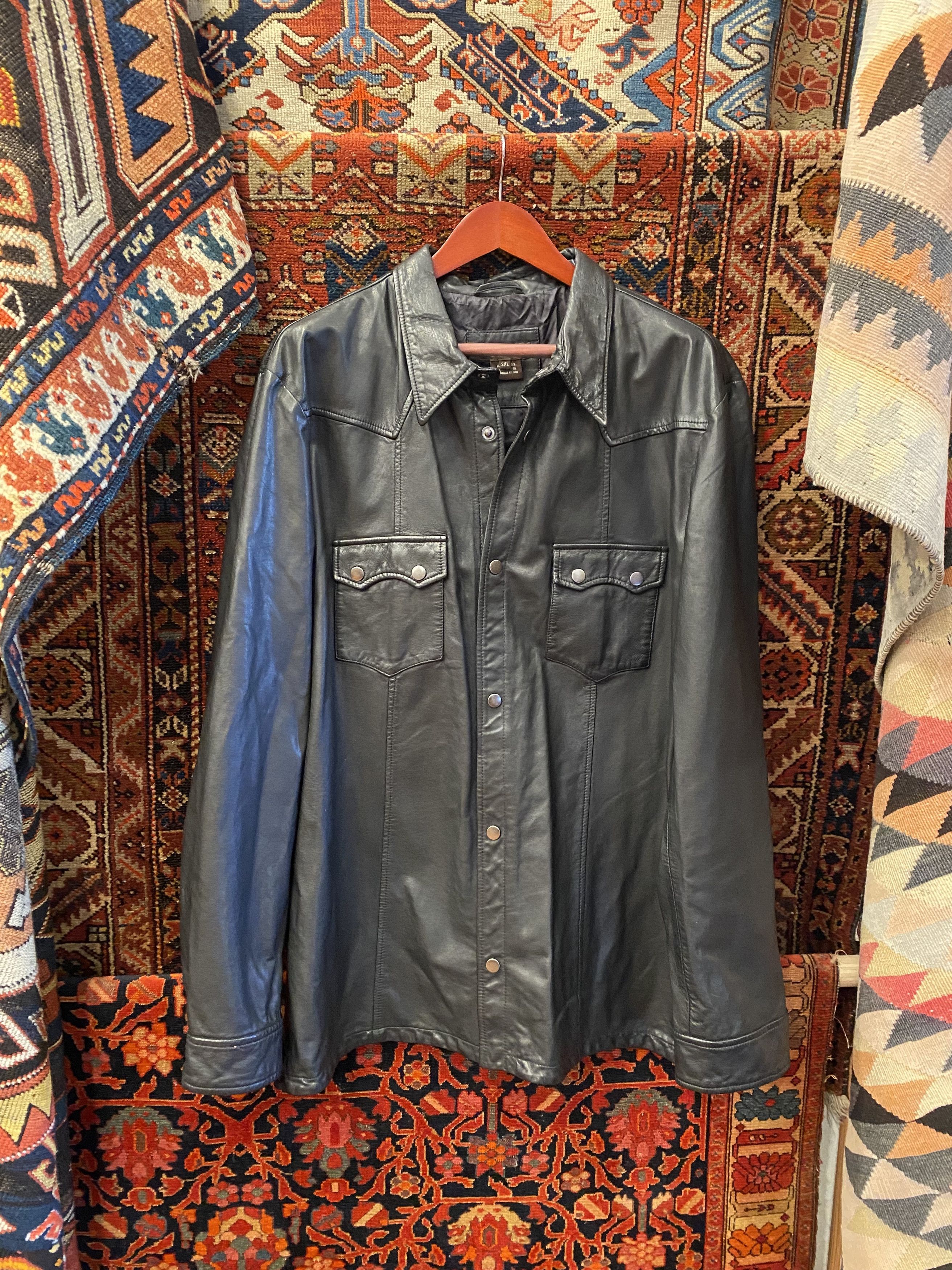 Stetson STETSON Leather Western Shirt Jacket - Size XXL Size US XXL / EU 58 / 5 - 6 Thumbnail