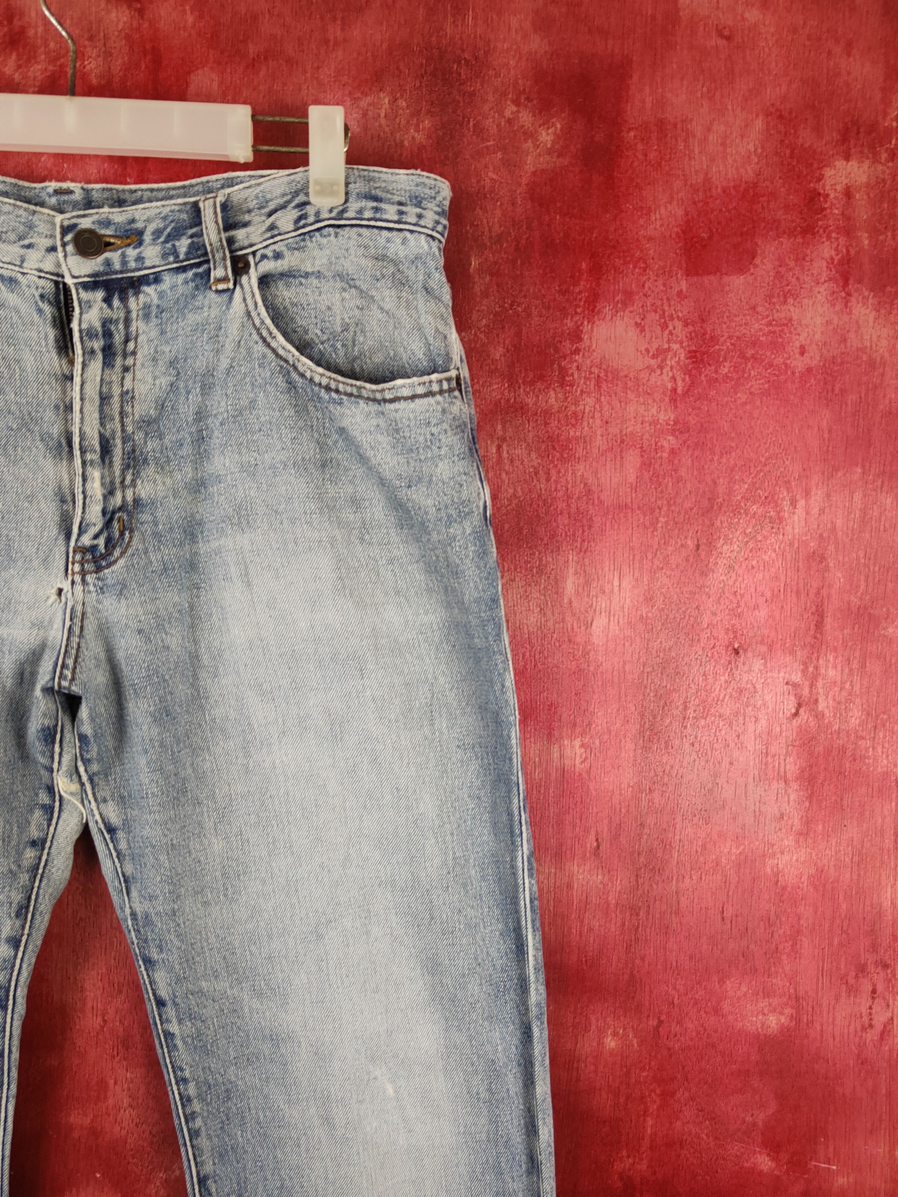 Japanese Brand Topvalu Blue Distressed Ripped Jeans #S2143 Size US 35 - 6 Thumbnail