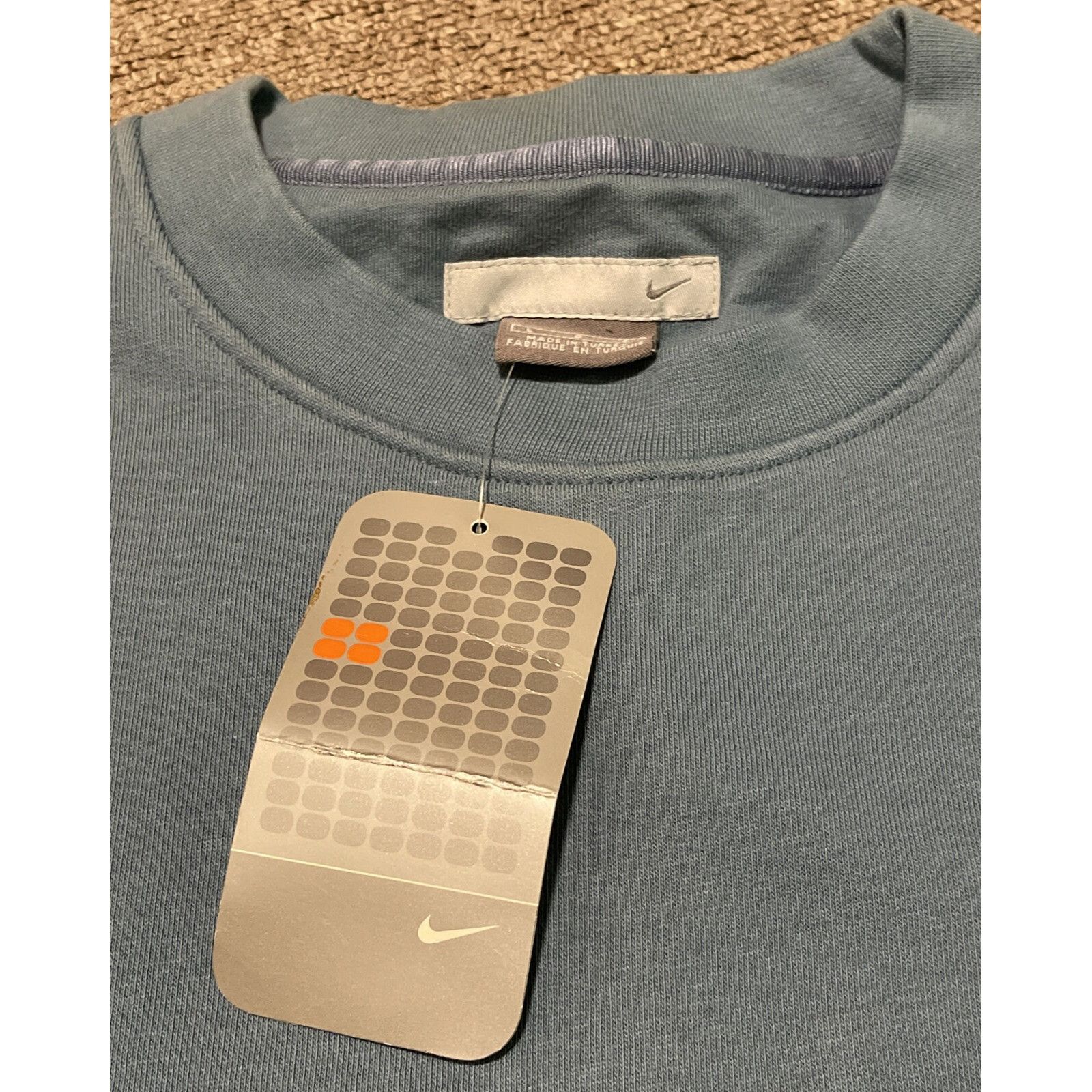 Nike Vintage 2002 Y2K Large Nike Gray Silver Tag Mini Swoosh Crew Size US L / EU 52-54 / 3 - 5 Thumbnail