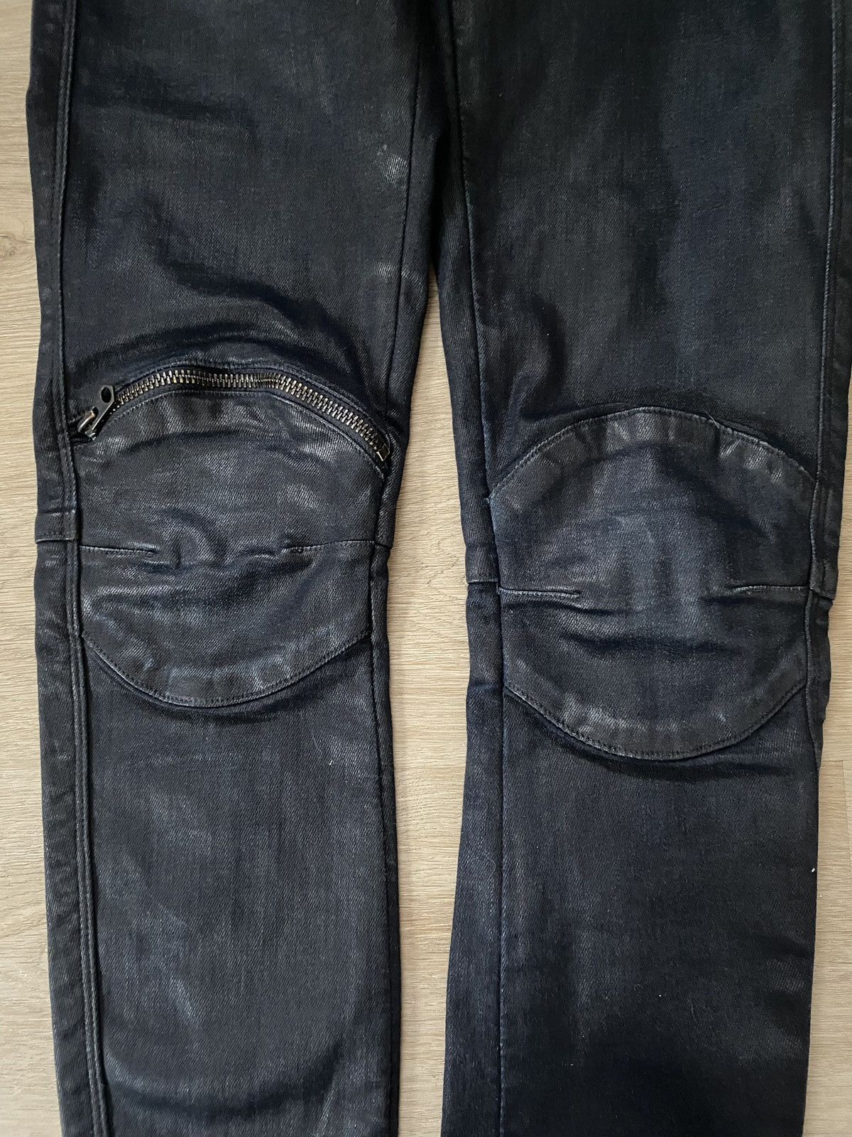 image of G Star Raw 5622 Knee Zip Mid Skinny Jeans in Black, Women's (Size 26)