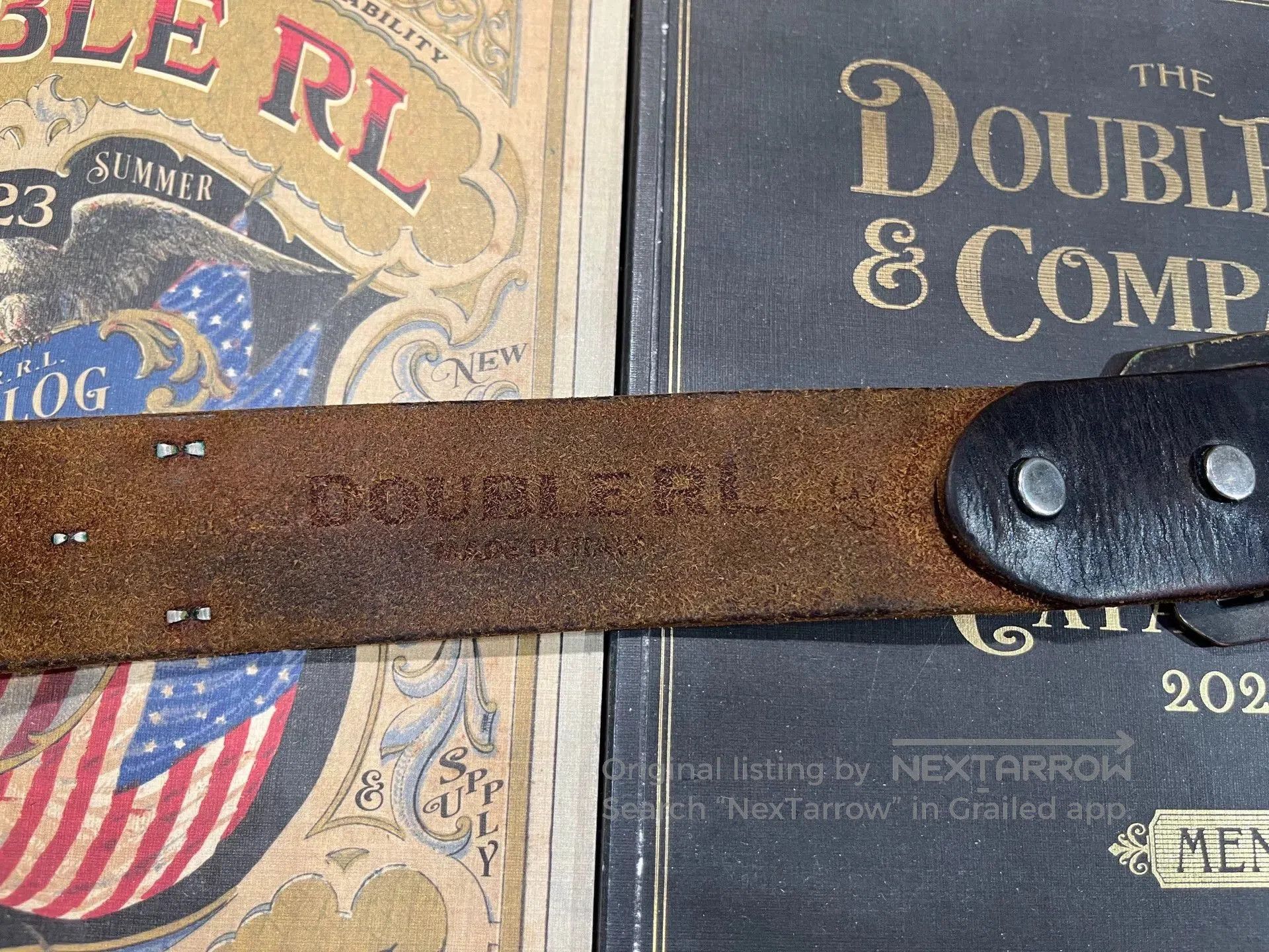 RRL Ralph Lauren rrl leather studded belt by ralph lauren. Size ONE SIZE - 8 Thumbnail
