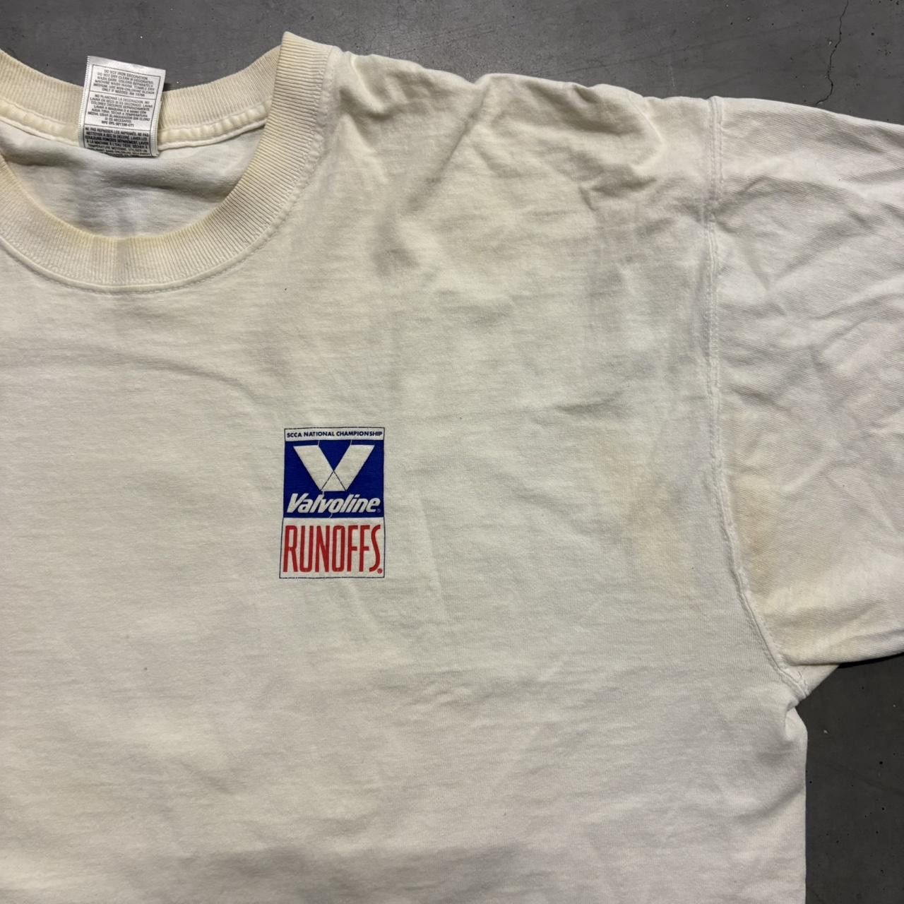 Vintage Crazy Vintage Y2K/2000s Valvoline Runoffs Racing Car Course T-Shirt! Size US XL / EU 56 / 4 - 4 Thumbnail