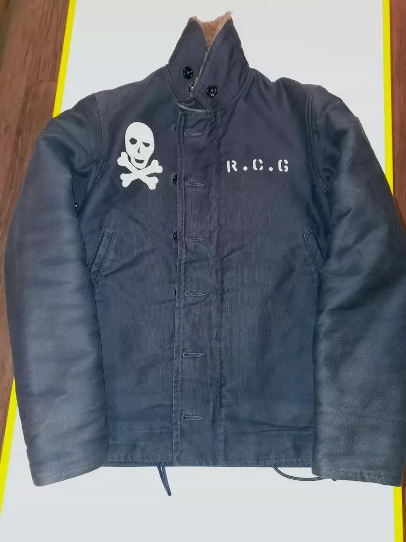 The REAL McCOY'S N-1 DECK JACKET NAVY 40 Real Mccoy Deck Jacket