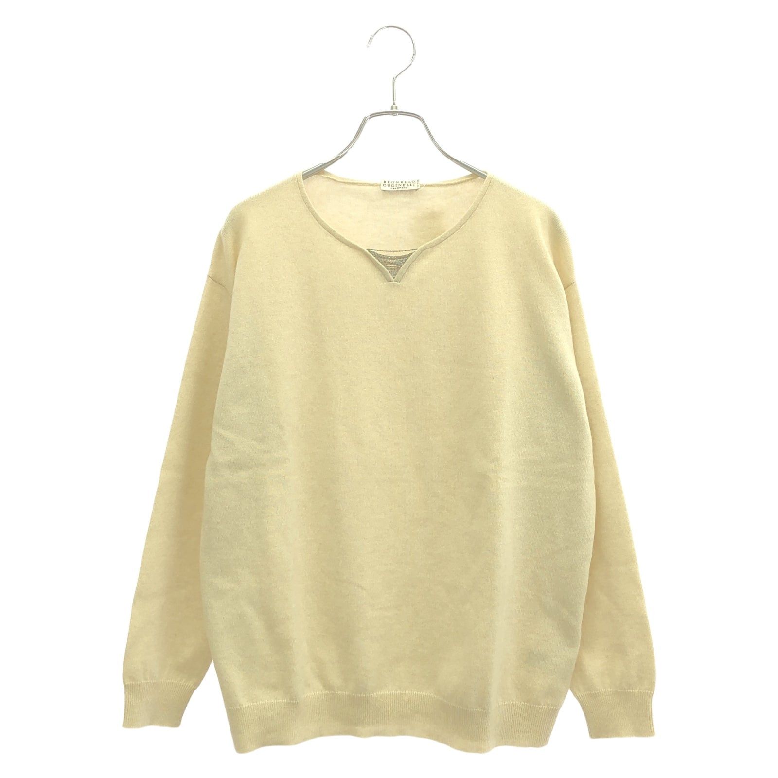 Brunello Cucinelli Brunello Cucinelli Sweater Knit Cashmere White Size ONE SIZE - 1 Thumbnail
