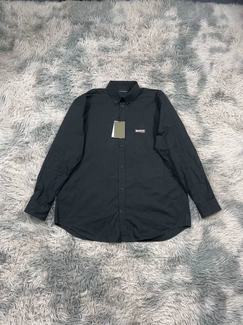 Balenciaga Balenciaga Wave Embroidered Shirt Size XS / US 0-2 / IT 36-38 - 1 Thumbnail
