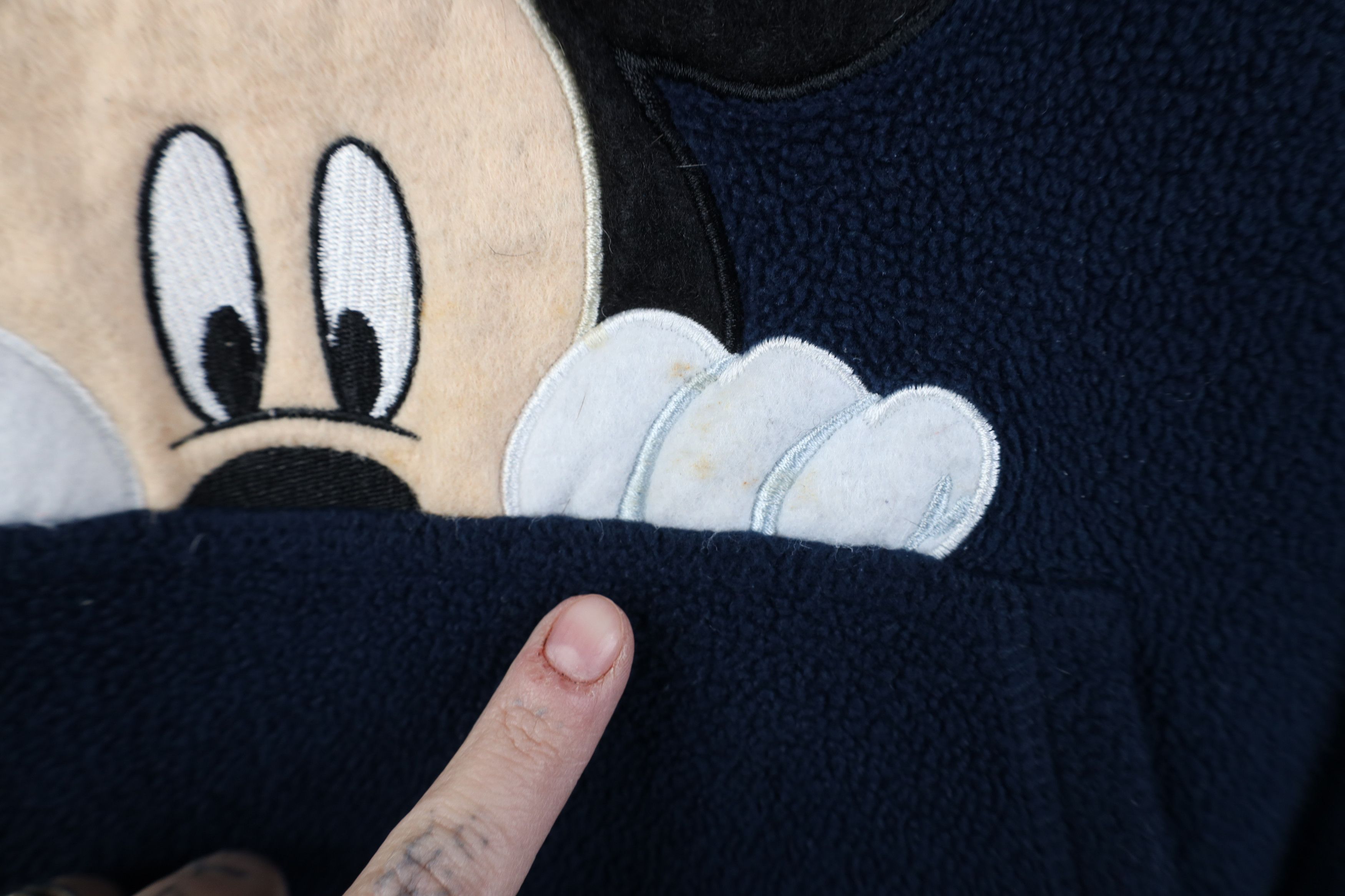 Disney Vintage 90s Y2K Disney Mickey Mouse Fleece Half Zip Hoodie Size XL / US 12-14 / IT 48-50 - 6 Thumbnail