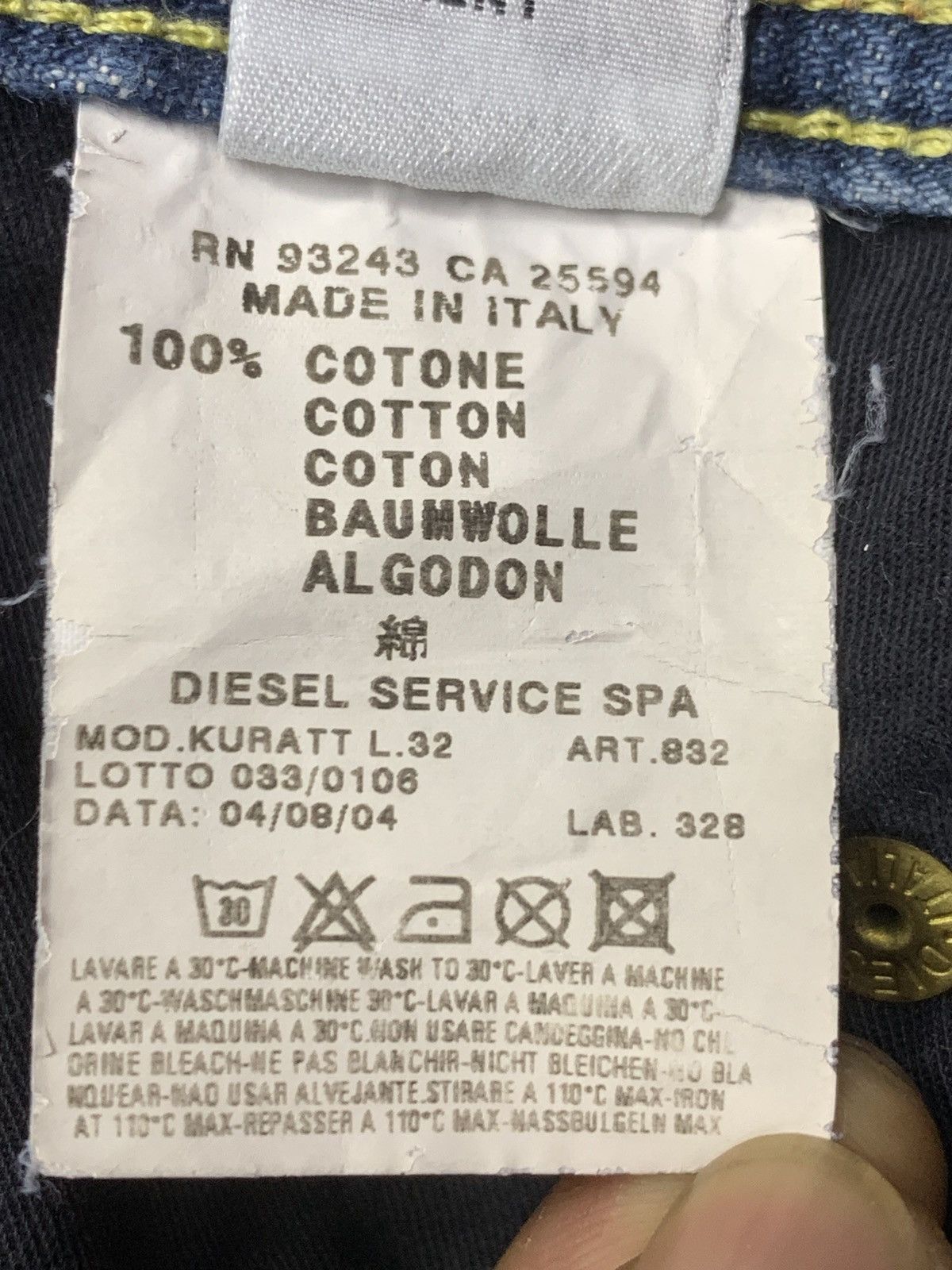 Diesel × Vintage Vintage DIESEL jean Made in Italy Size US 38 / EU 54 - 11 Thumbnail