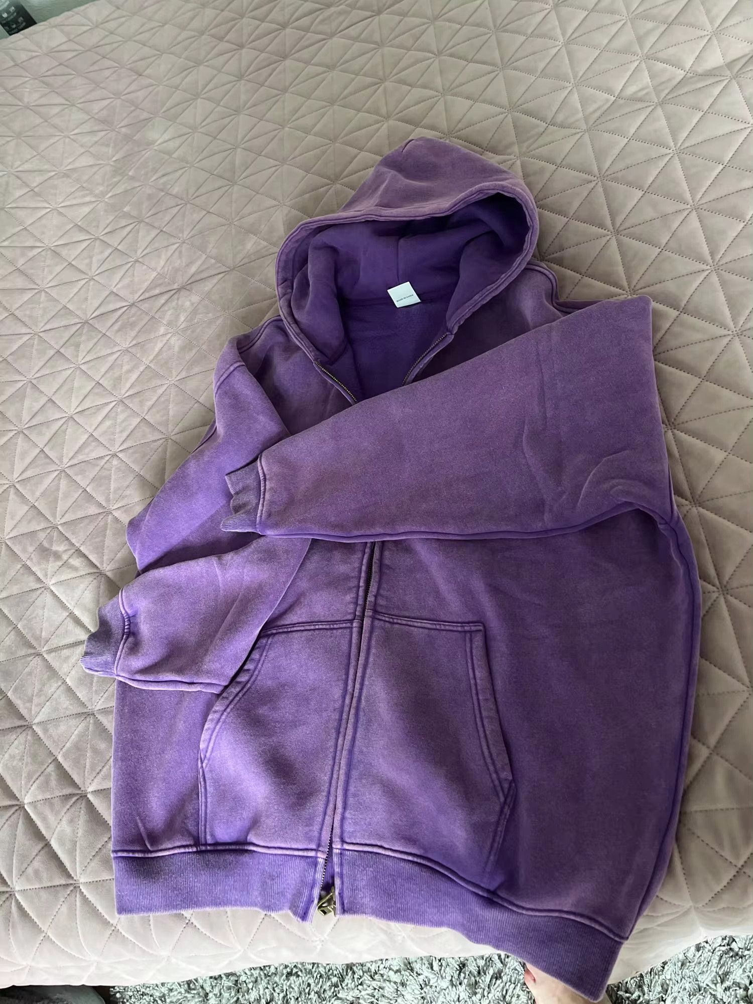 Japanese Brand Purple Double Zipper Fleece Hoodie Size US L / EU 52-54 / 3 - 4 Thumbnail