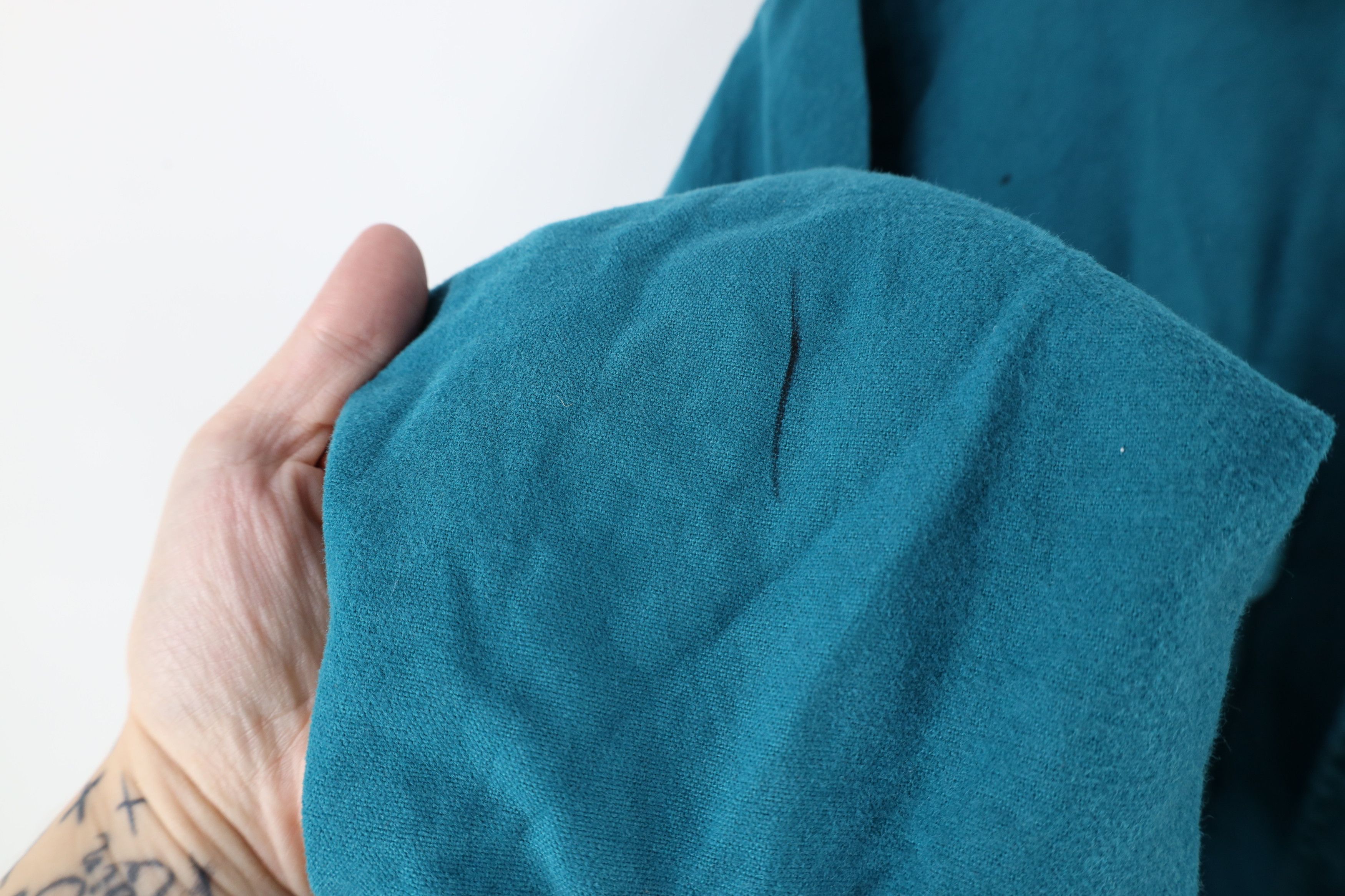 FiveBrother × Vintage Vintage 90s Five Brother Chamois Cloth Button Shirt Teal Size US M / EU 48-50 / 2 - 6 Thumbnail