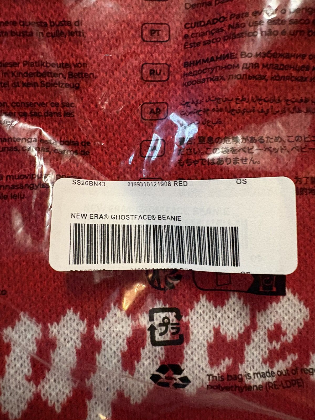 Supreme Supreme New Era Ghostface Beanie Red Size ONE SIZE - 3 Thumbnail