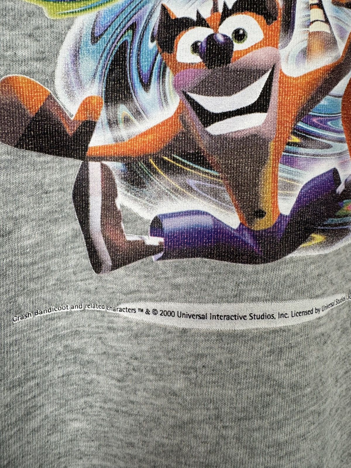 Other Vintage Crash Bandicoot T shirt 2000 PS1 Game Sz XL Grey Size US XL / EU 56 / 4 - 5 Thumbnail
