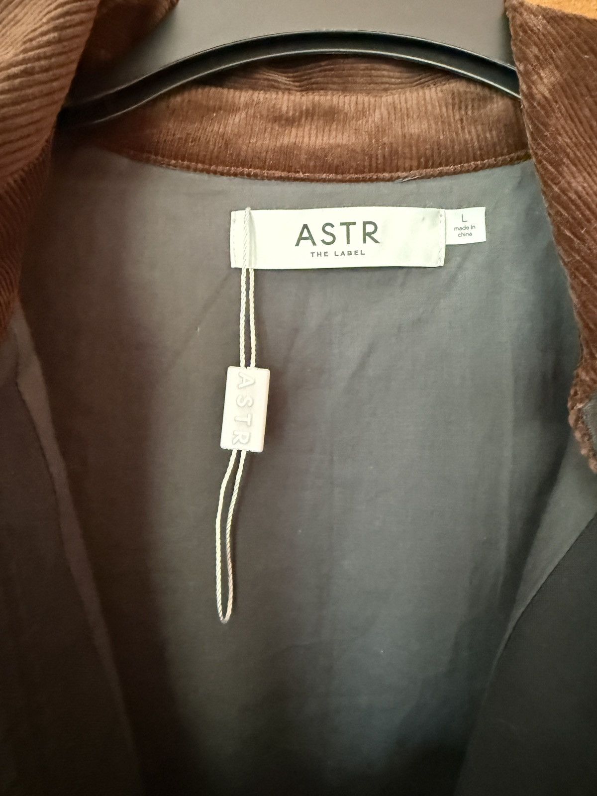 ASTR The Label ASTR The Label Rylan Cotton NAVY Barn Jacket Corduroy Collar Size L / US 10 / IT 46 - 2 Thumbnail