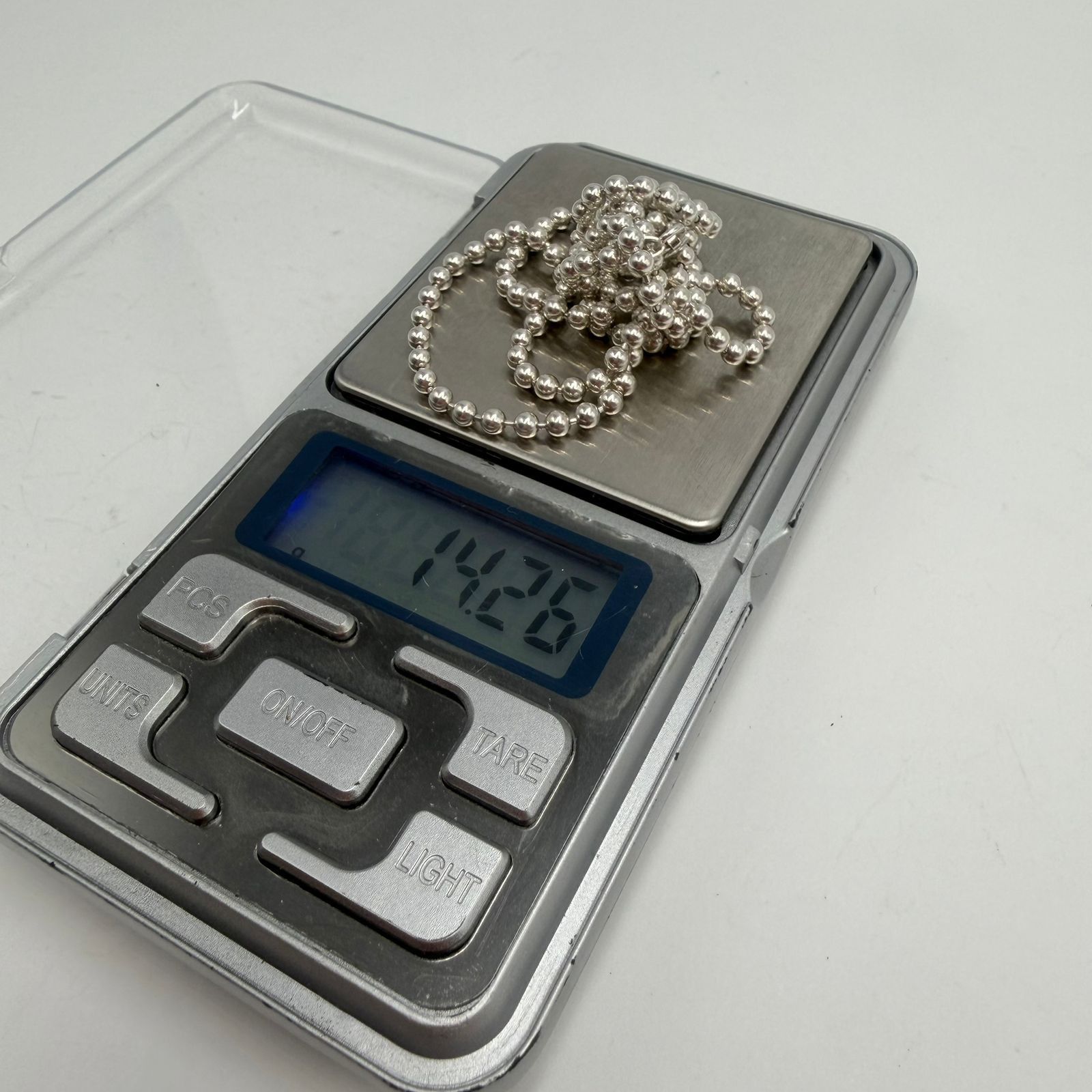 Sterling Silver Vintage 925 Sterling Silver Bead Chain Necklace Size ONE SIZE - 4 Thumbnail