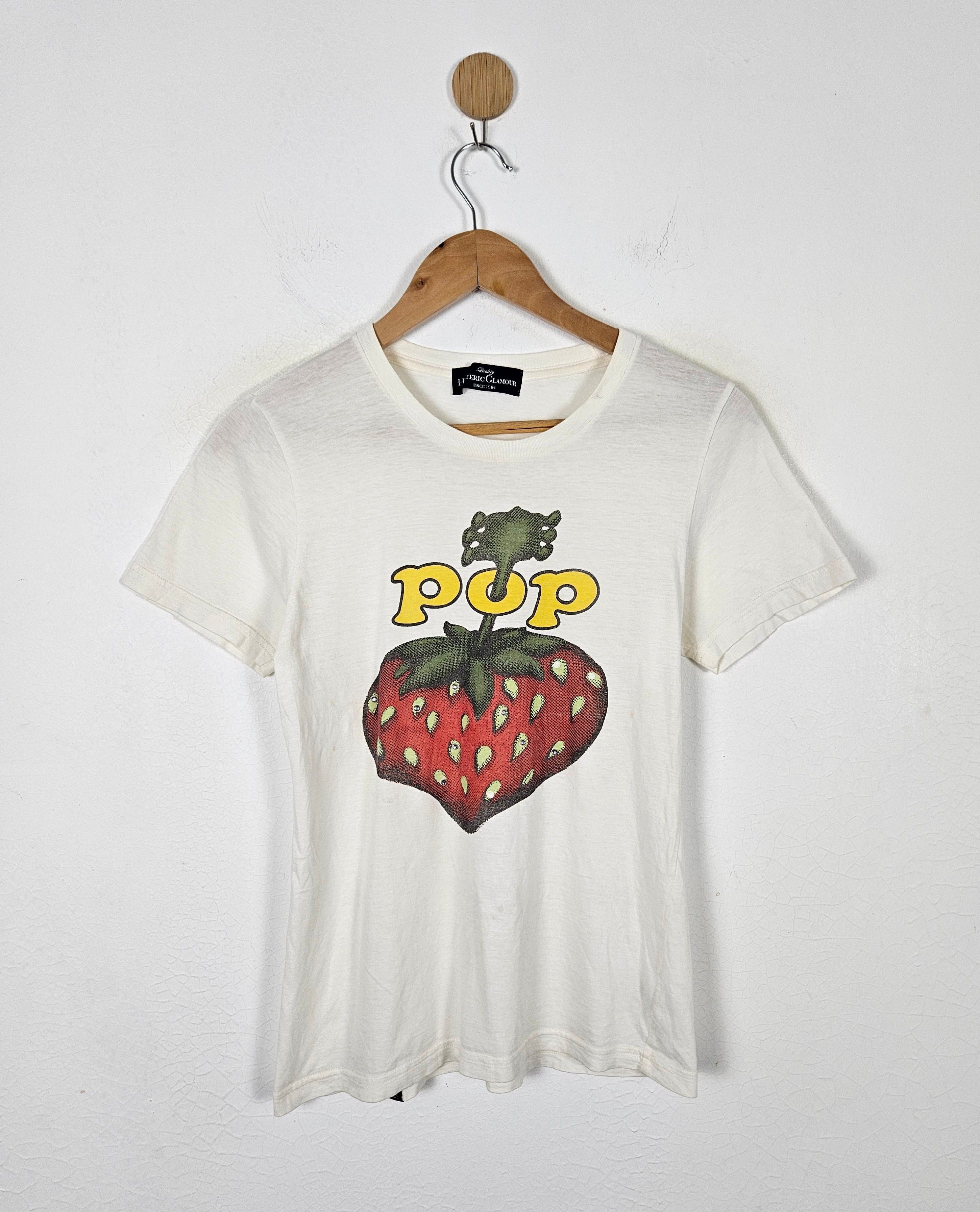 Hysteric Glamour Hysteric Glamour Pop Strawberry Roxy Music shirt Size S / US 4 / IT 40 - 1 Thumbnail