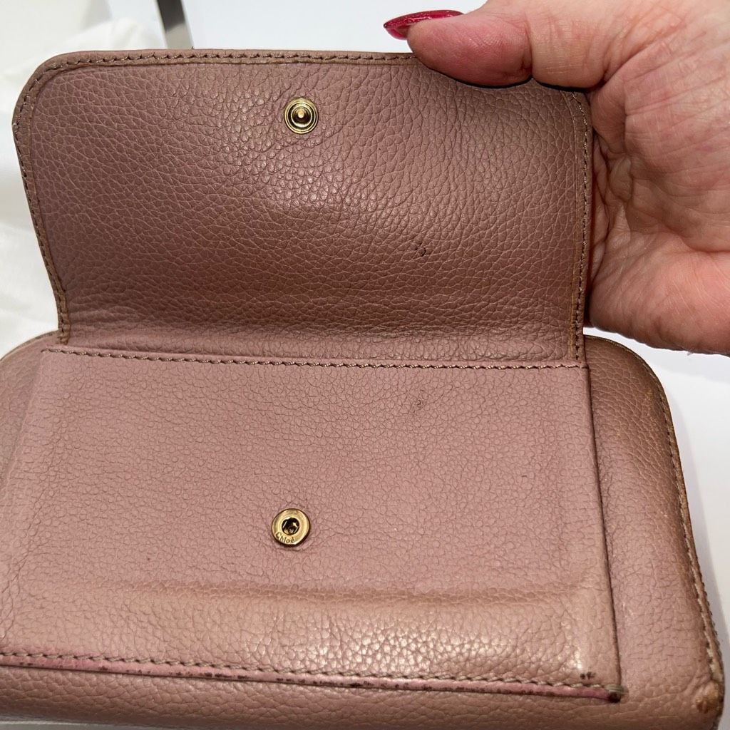 Chloe Chloe Full Inclusion Beige/Blush Zip Around Long Wallet Size ONE SIZE - 7 Thumbnail