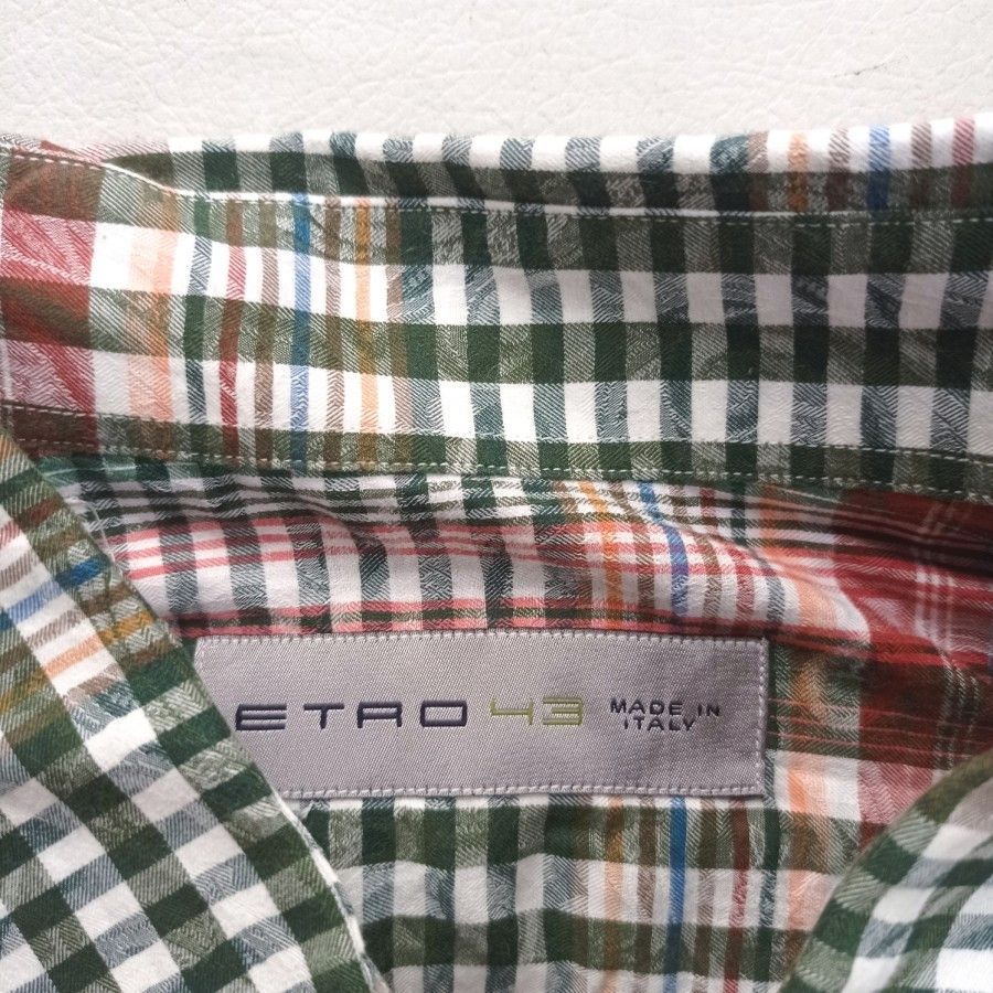 Etro ETRO 43 jacquard plaid casual shirt made in italy Size US XL / EU 56 / 4 - 3 Thumbnail