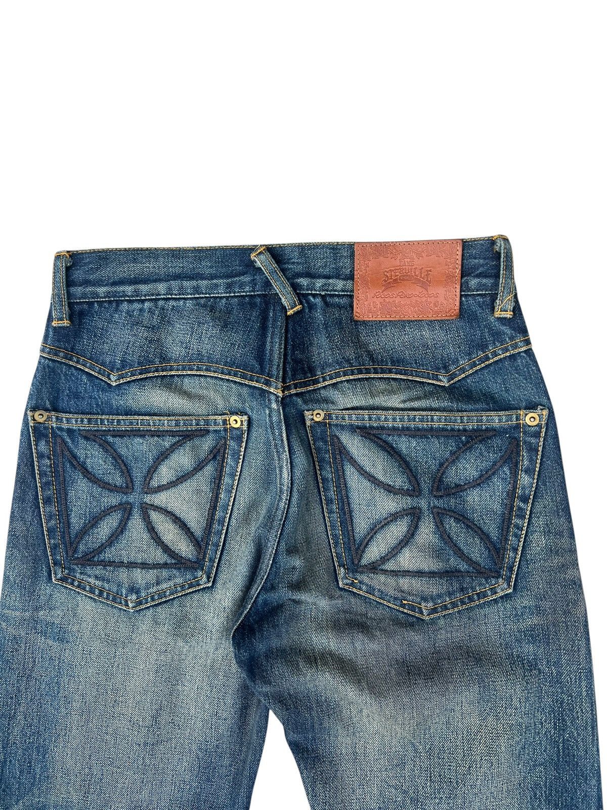Japanese Brand Gangsterville Glad Hand Japan Dirty Mud Denim Selvedge Jeans Size US 28 / EU 44 - 8 Thumbnail
