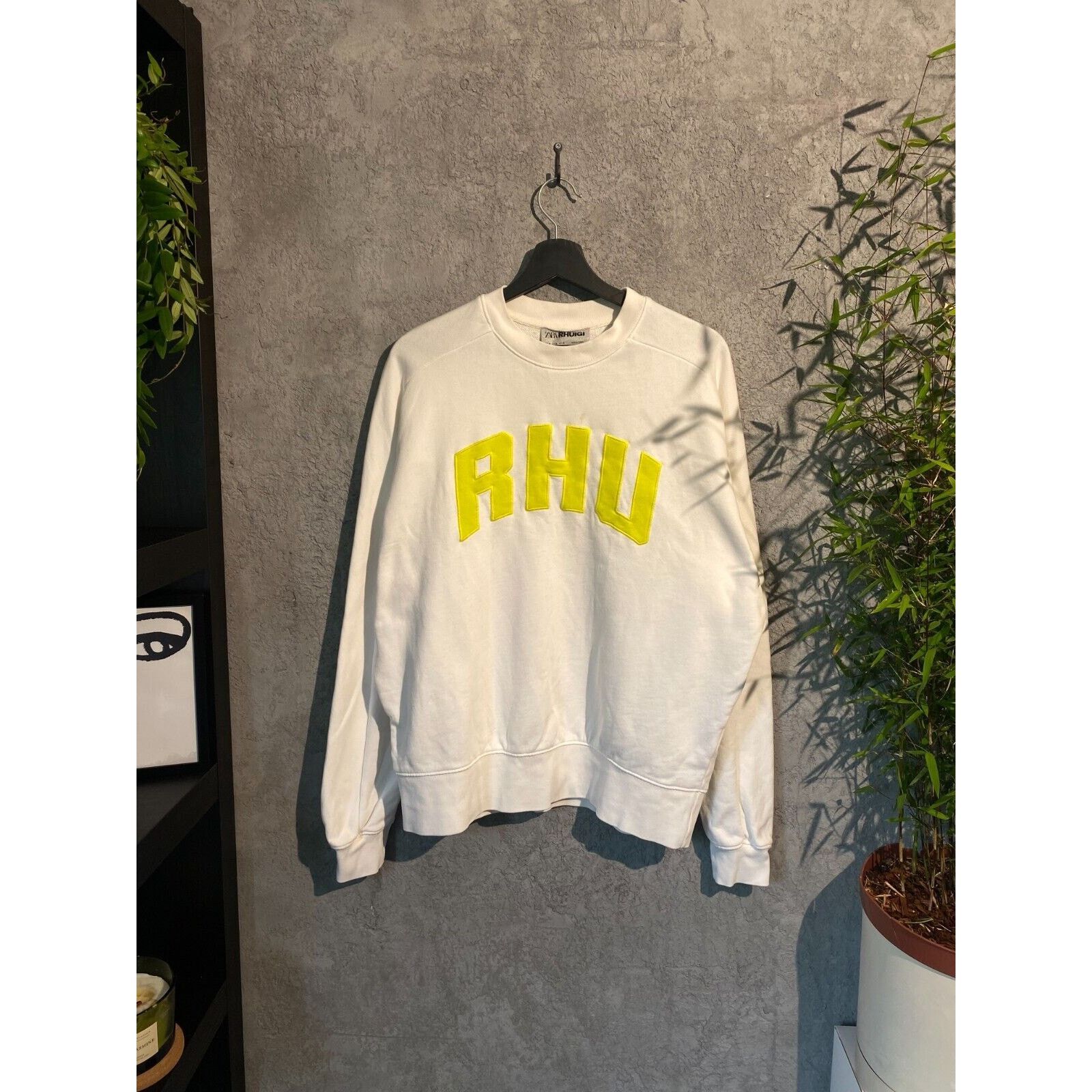 image of Zara X Rhuigi Rhude White Sweatshirt Medium Casual Hype, Men's