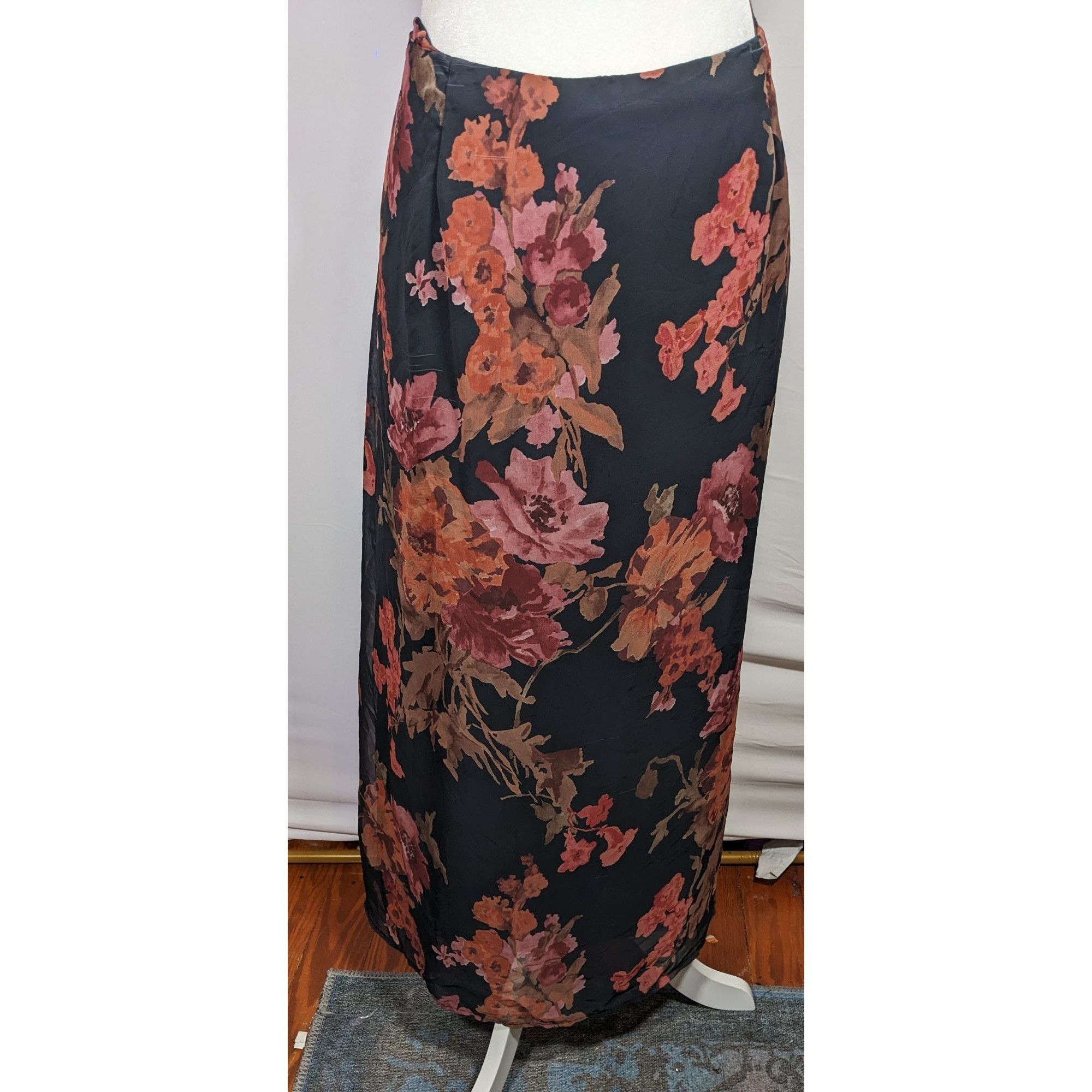 Other Vintage Giorgio Fiorlini Plus Collection Black And Pink Flor Size 40" / US 18 - 4 Thumbnail