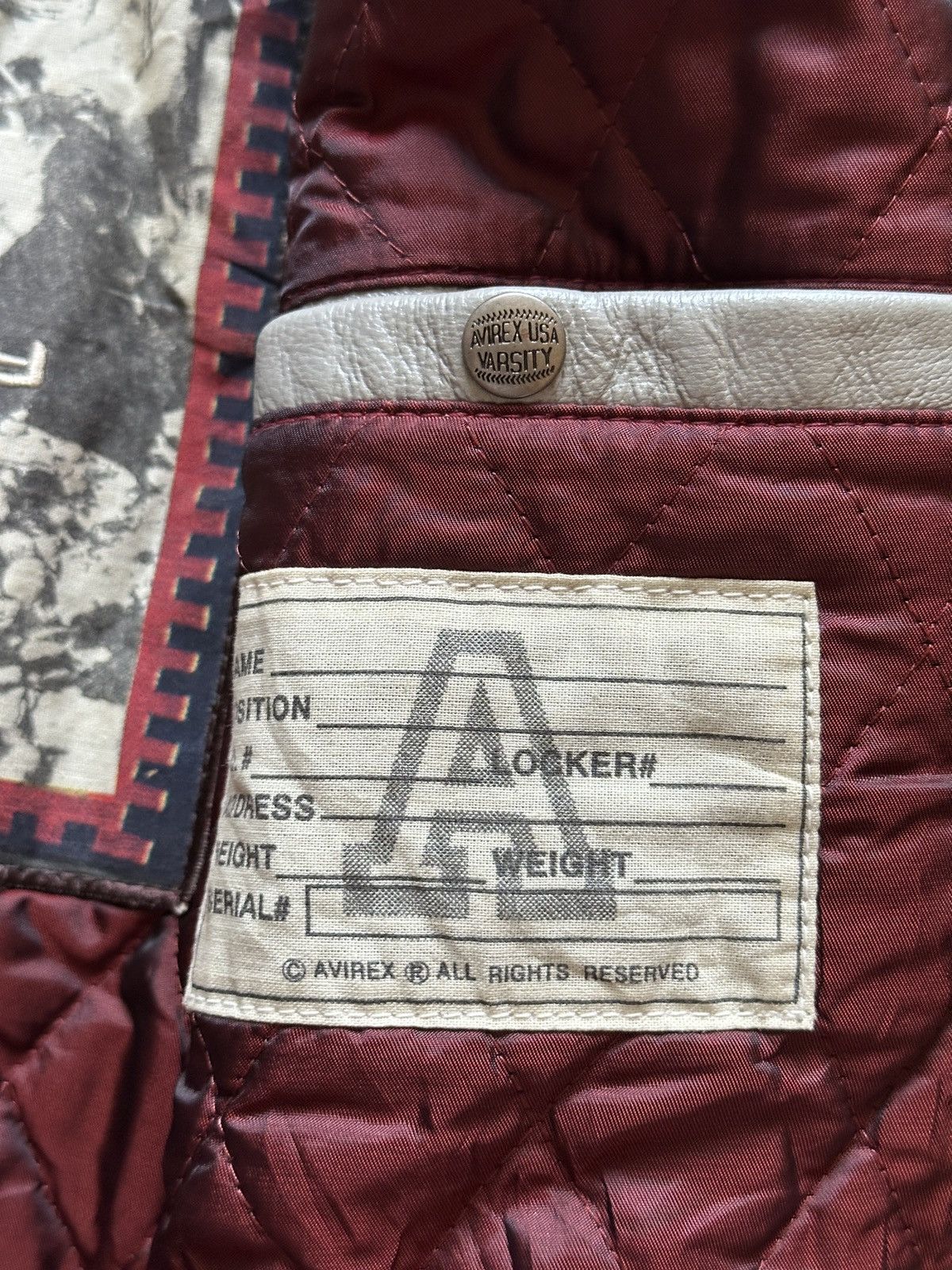 Avirex × Vintage 1990s Avirex Spirit of American Leather Varsity Jacket Size US XL / EU 56 / 4 - 10 Thumbnail