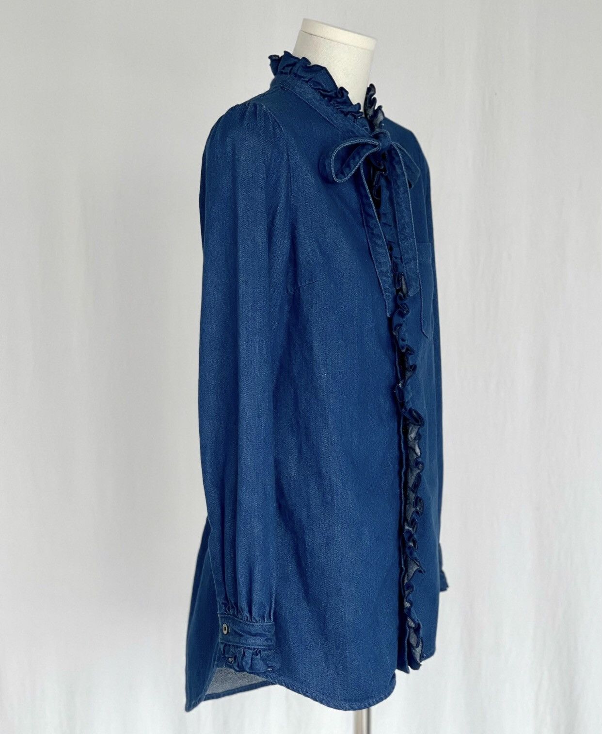Kapital KAPITAL Hirata Hiroki Ear Standing Straw Knot Denim Shirt Size XS / US 0-2 / IT 36-38 - 5 Thumbnail