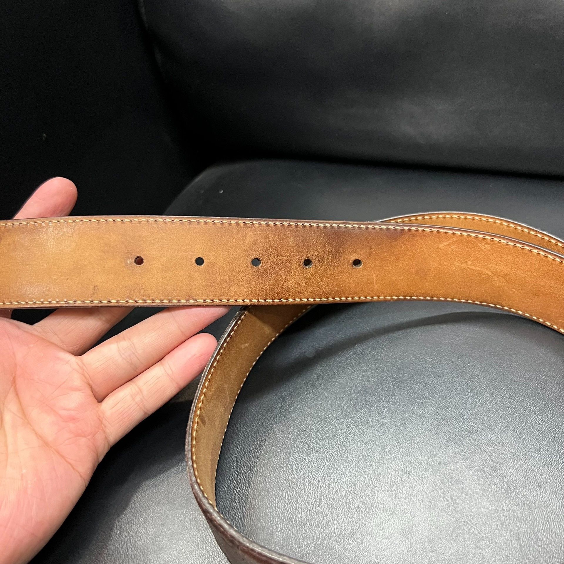 Gucci Gucci Classic Brown All-over Print Belt 90 Size ONE SIZE - 3 Thumbnail
