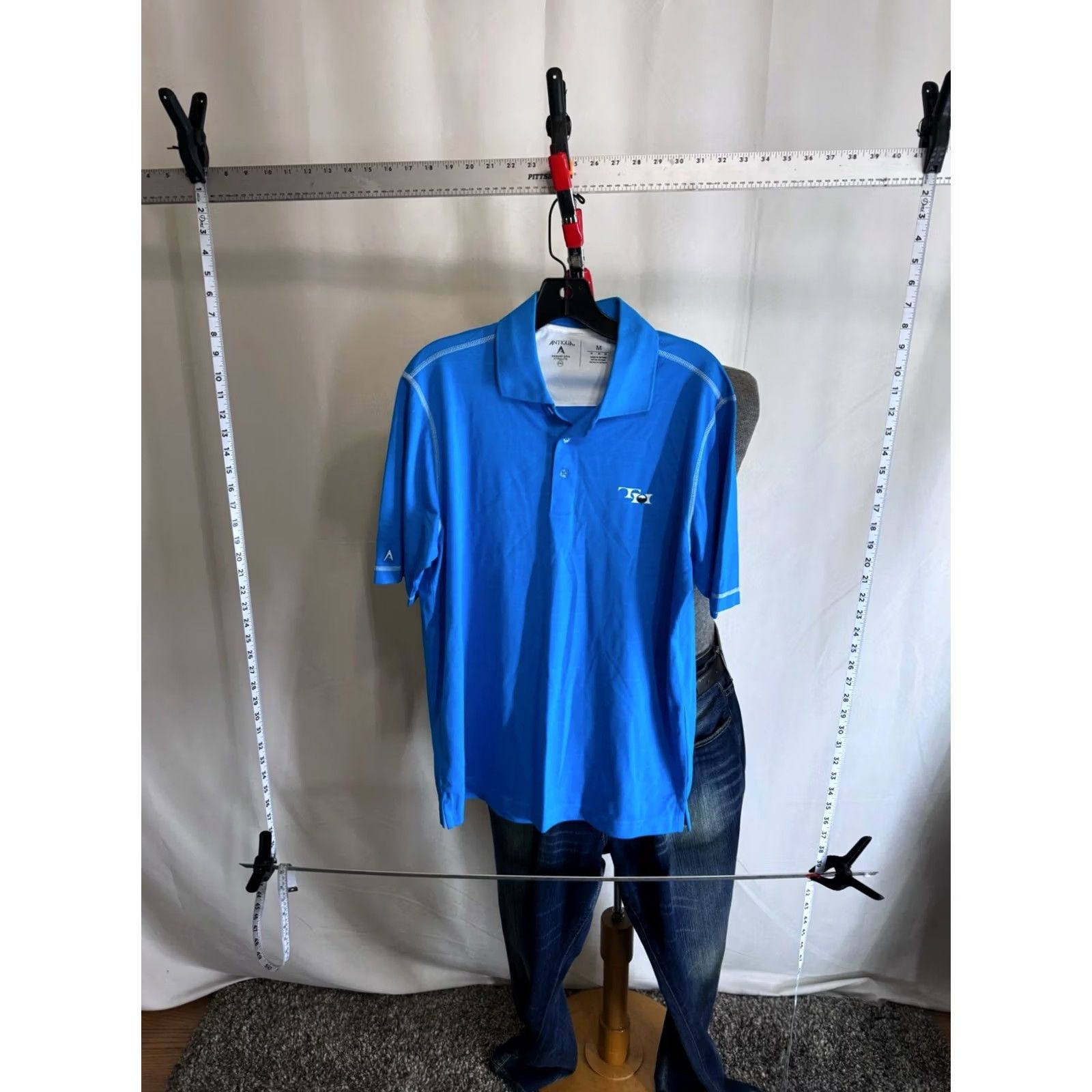Vintage Antigua Embroidered Polo Shirt M Men Polo Shirt Medium Antigua Embroidered Poly Golf SHIRT Sharp M Mens Golf Polo Shirt Size US M / EU 48-50 / 2 - 3 Thumbnail