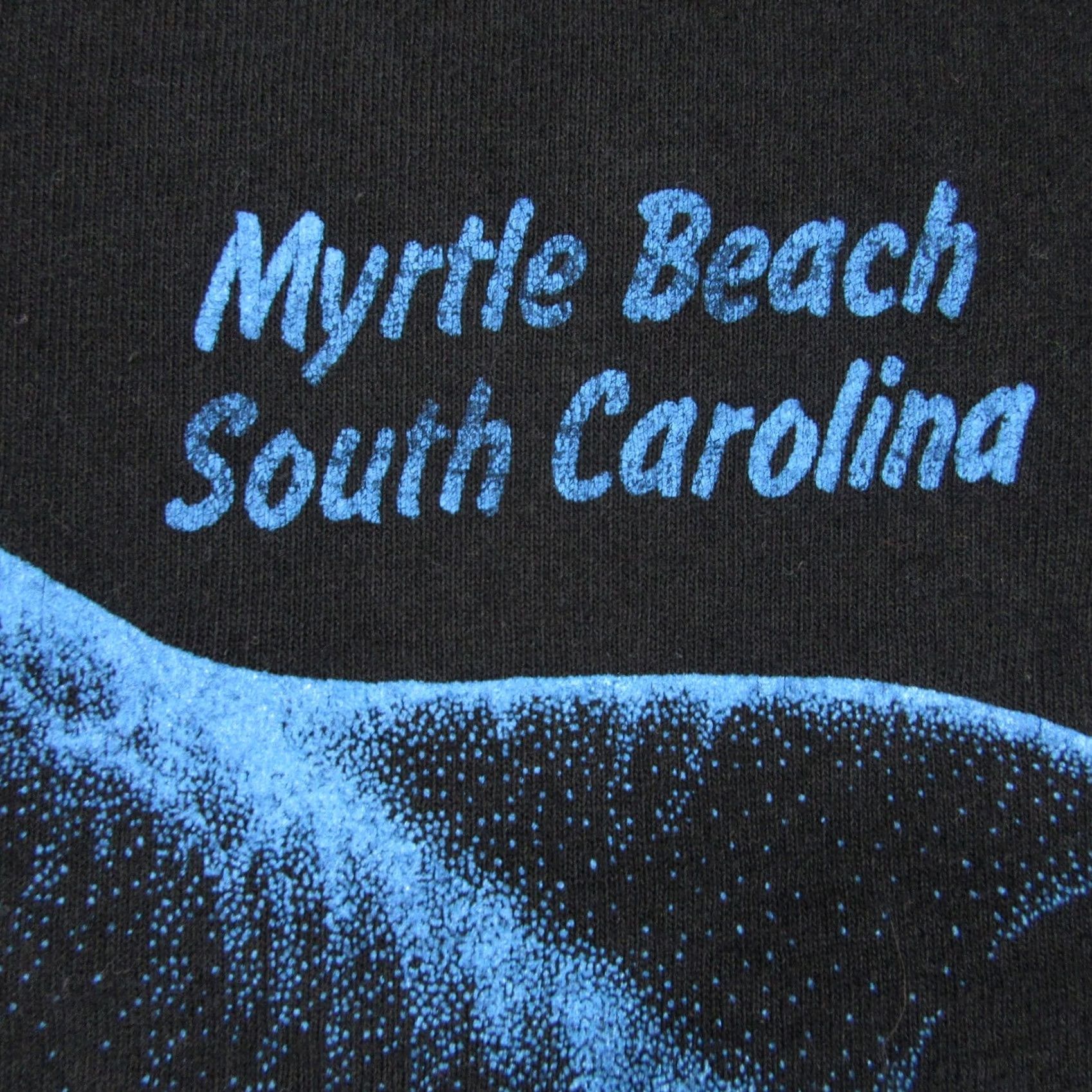 Vintage vtg Myrtle Beach Dolphin Ocean Wrap-Around Print T-Shirt M Mens Black 90s 80s Shirt Size US M / EU 48-50 / 2 - 7 Thumbnail