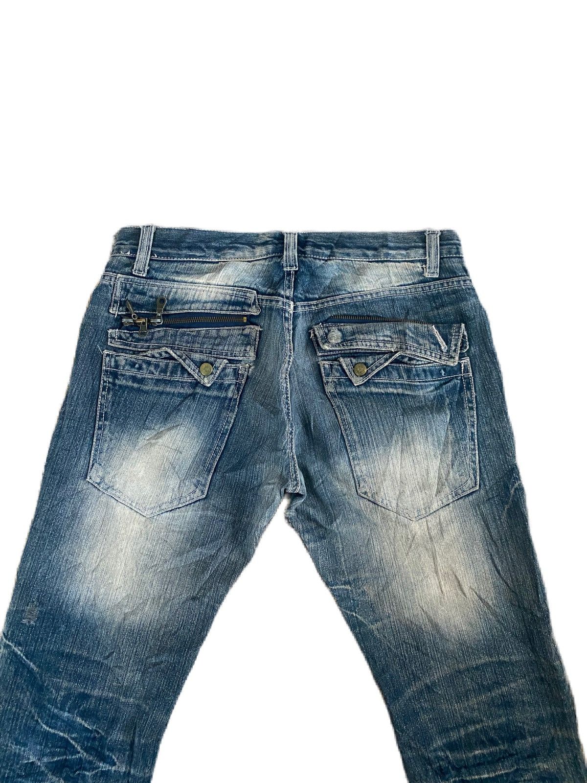 If Six Was Nine × Japanese Brand × KMRii JAPAN BRAND LIMITED DISTRESS DESIGN STRAIGHT DENIM Size US 33 - 4 Thumbnail