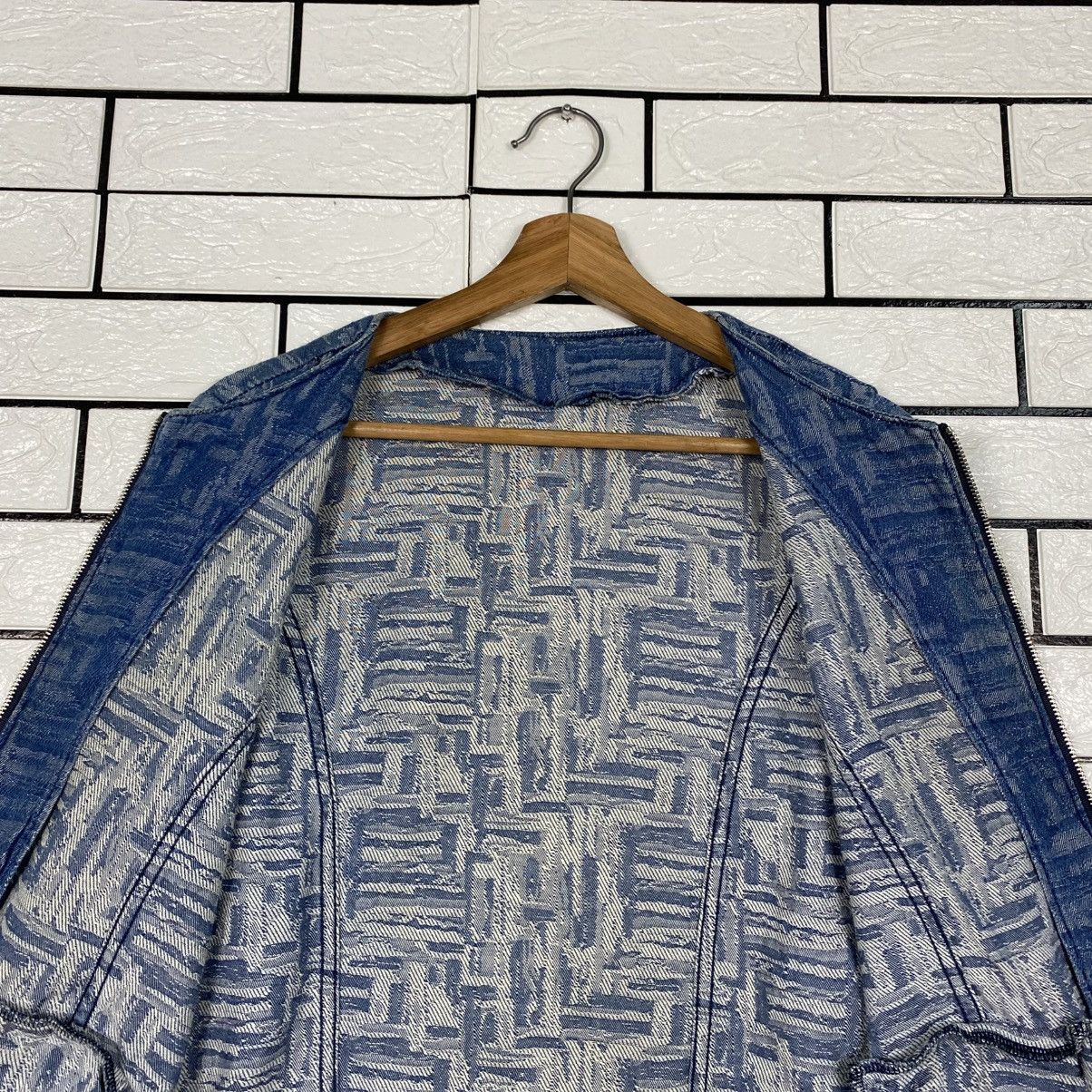 Japanese Brand Luchile Cropped Denim Zipper Jacket Biker Issey Miyake Size US M / EU 48-50 / 2 - 15 Thumbnail