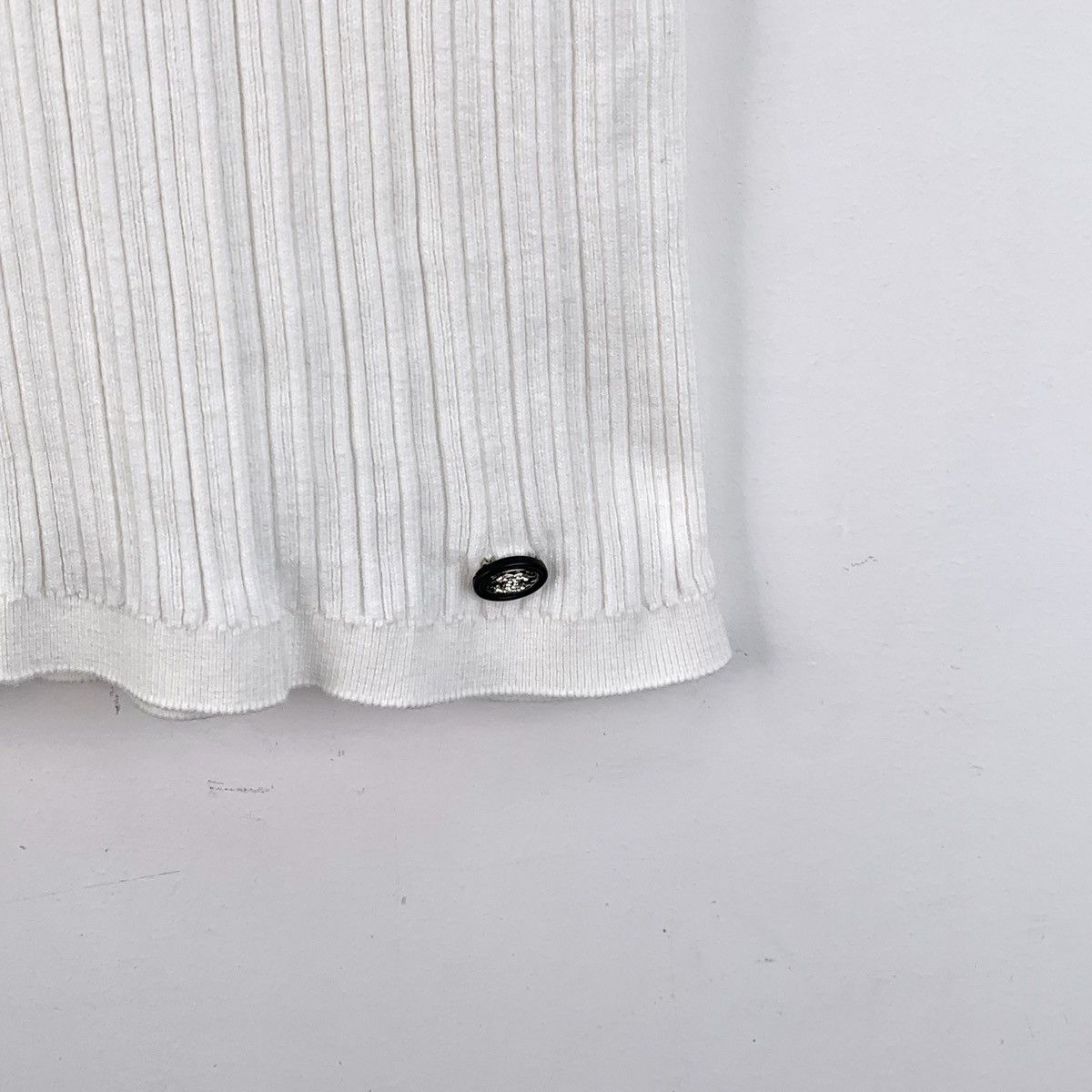 Chanel Chanel White Cotton Short Sleeve Knit Sweatshirt Size S / US 4 / IT 40 - 5 Thumbnail