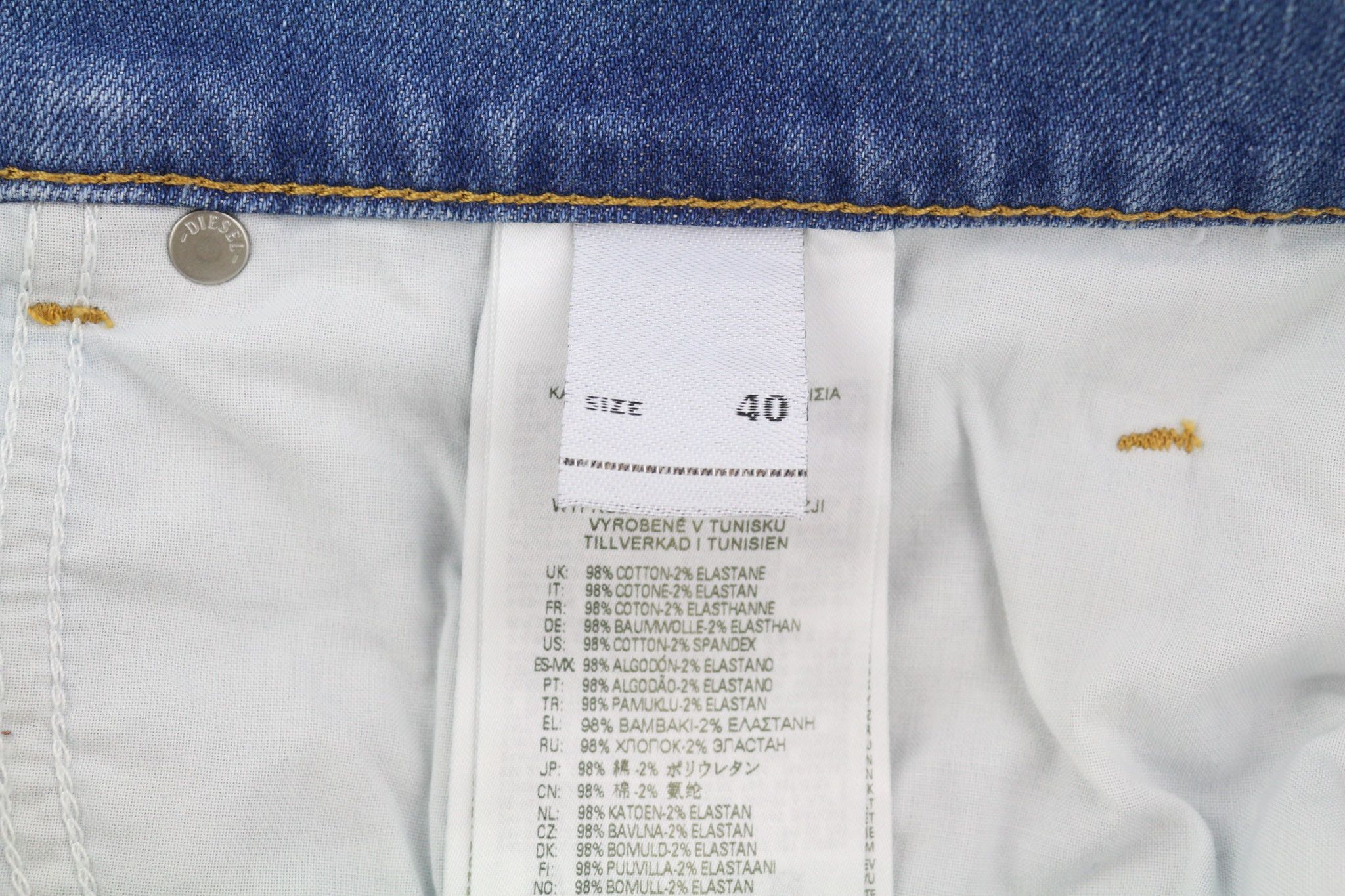 Diesel 2019 D-STRUKT 0EHAJ W40/L34 Slim Blue 40473 Size US 40 / EU 56 - 8 Thumbnail