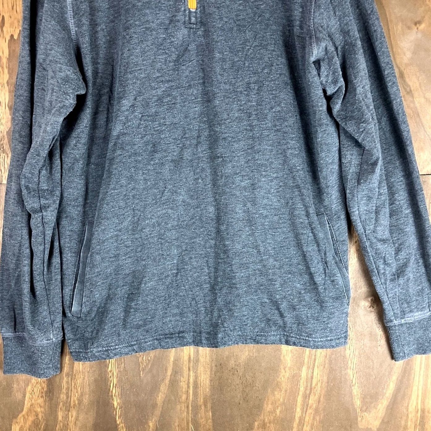Vintage Margaritaville Mens Sweater Charcoal Gray 1/4 Zip Long Sleeve Large Size US L / EU 52-54 / 3 - 3 Thumbnail