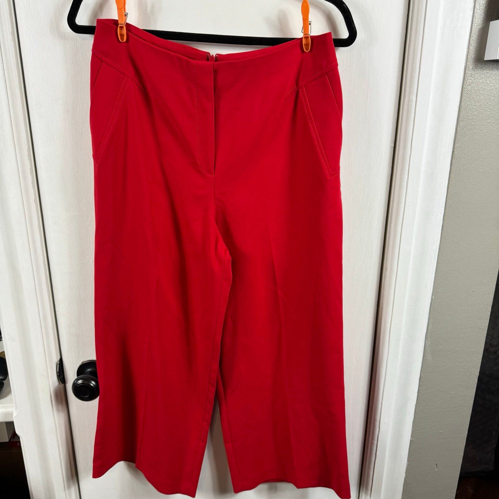 Karen Millen KAREN MILLEN Seam Detail Cropped Wide Leg Trousers Size 32" / US 10 / IT 46 - 3 Thumbnail