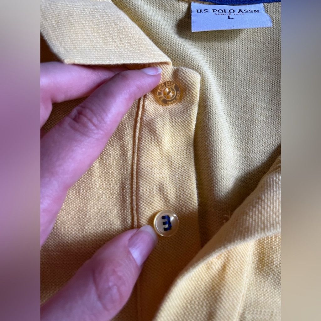 U.S. Polo Assn. Yellow U.S. Polo Assn. Short Sleeve Collar-Neck Shirt Size US L / EU 52-54 / 3 - 7 Thumbnail