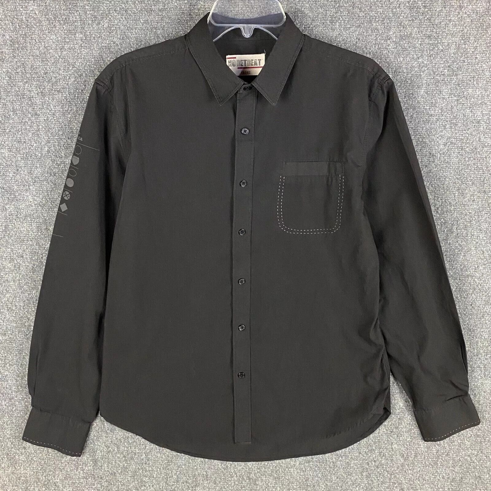 Other No Retreat Button Up Shirt Men's Large Long Sleeve Cotton L Size US L / EU 52-54 / 3 - 1 Thumbnail