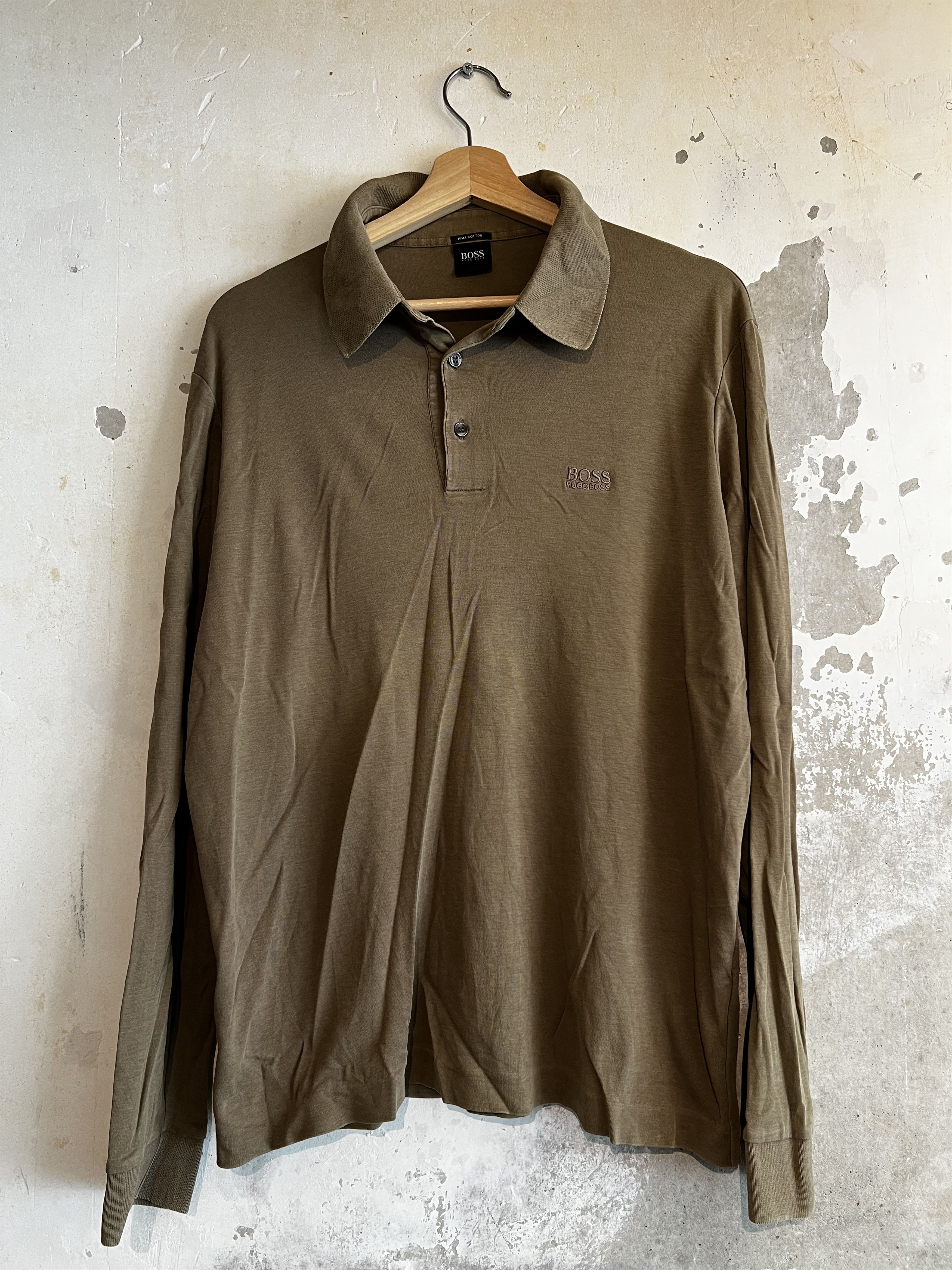 Hugo Boss Hugo Boss Longsleeve Khaki Brown Size US M / EU 48-50 / 2 - 1 Thumbnail