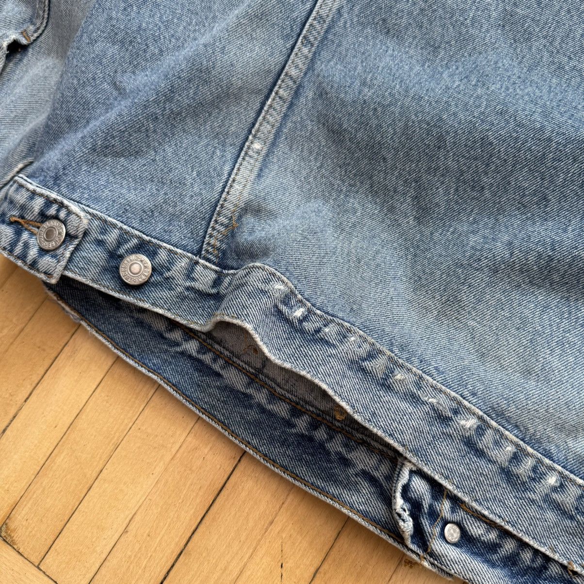 Marlboro 📌 Vintage 90s Marlboro Distressed Denim Y2K Crazy Jacket Size US L / EU 52-54 / 3 - 15 Thumbnail