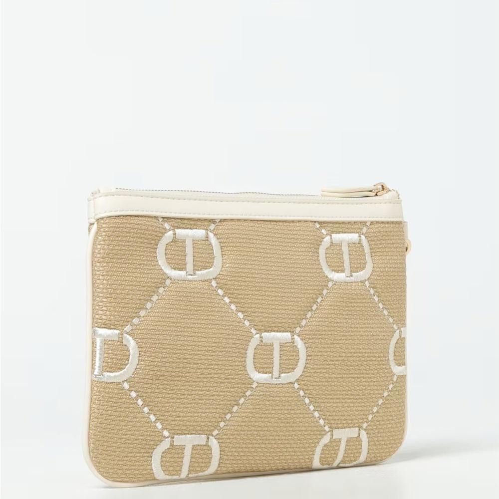 Designer Twinset Milano rafia clutch Size ONE SIZE - 3 Thumbnail