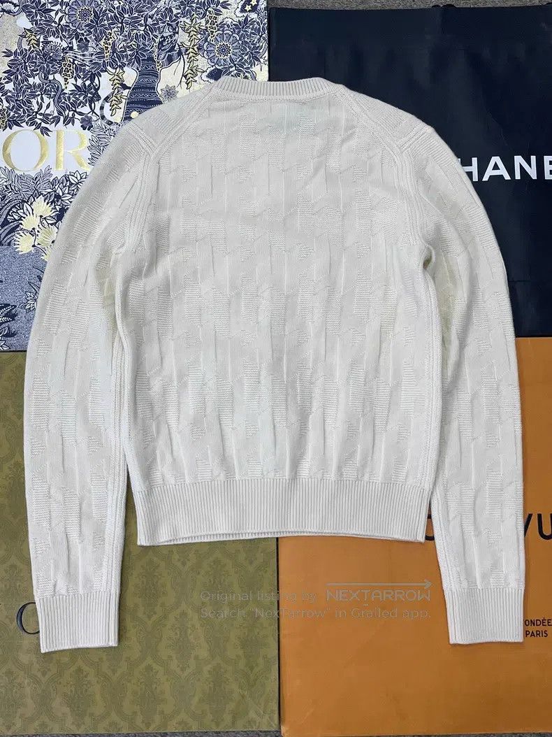 Hermes Hermes White H Pattern Knit Sweater Size XS / US 0-2 / IT 36-38 - 2 Thumbnail