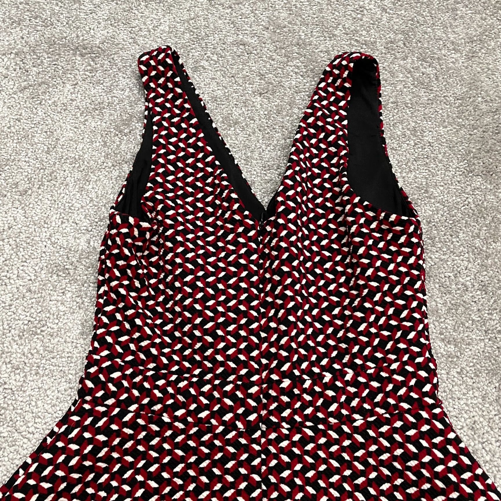 AQUA Aqua By Bloomingdale's Dress Womens XS A-Line Sleeveless V-Neck Multi Geometric Size XS / US 0-2 / IT 36-38 - 3 Thumbnail