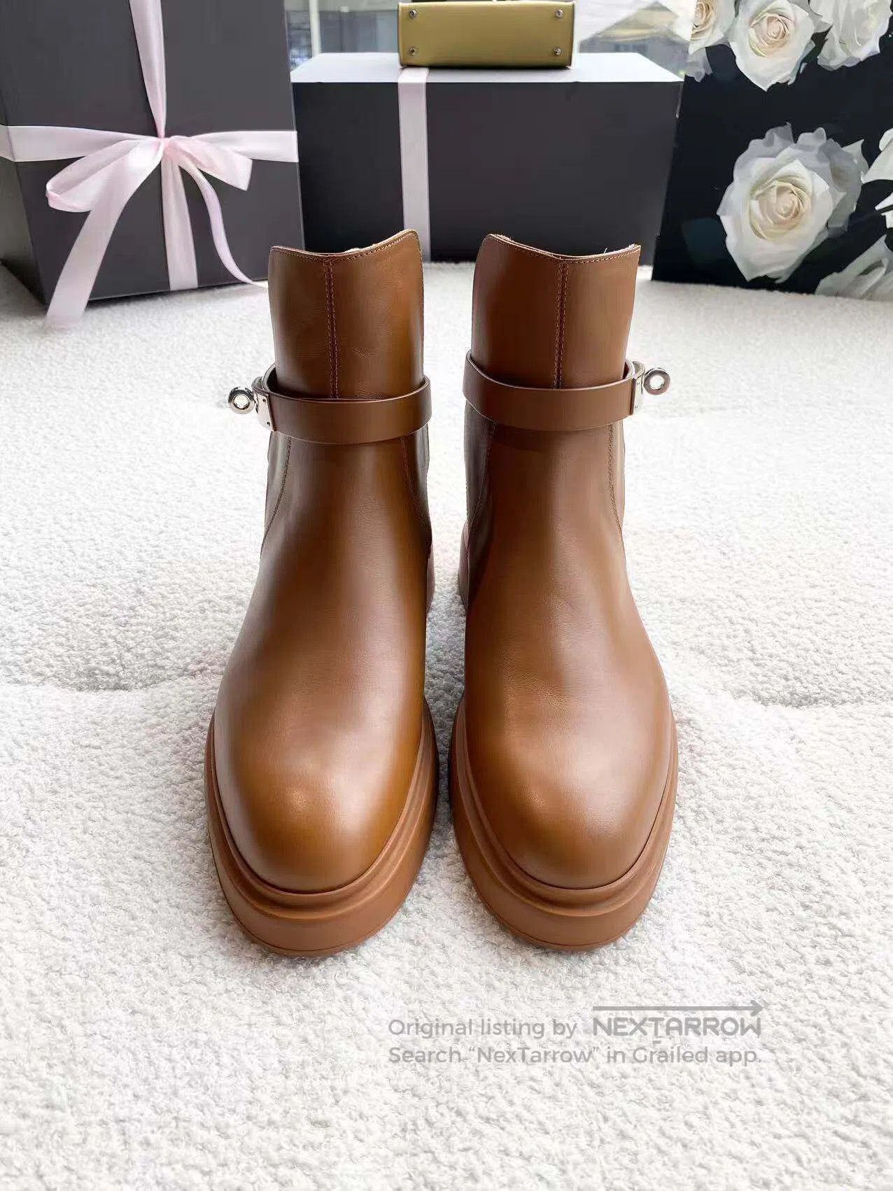 Hermes Hermes Kelly buttoned up her brown booties| Size US 6.5 / IT 36.5 - 3 Thumbnail