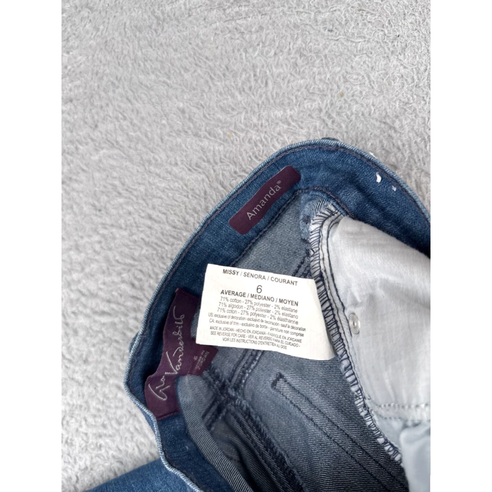 Gloria Vanderbilt Gloria Vanderbilt Jeans Womens 6 Blue Denim Amanda Straight Leg High Rise 28x31 Size 28" / US 6 / IT 42 - 7 Thumbnail