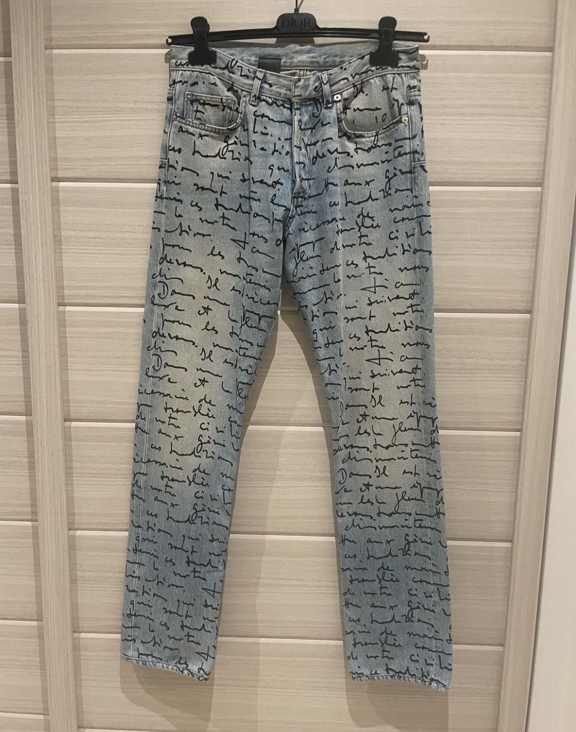 Dior Dior Homme SS15 Runway Handwritten Script Denim Size US 28 / EU 44 - 2 Thumbnail