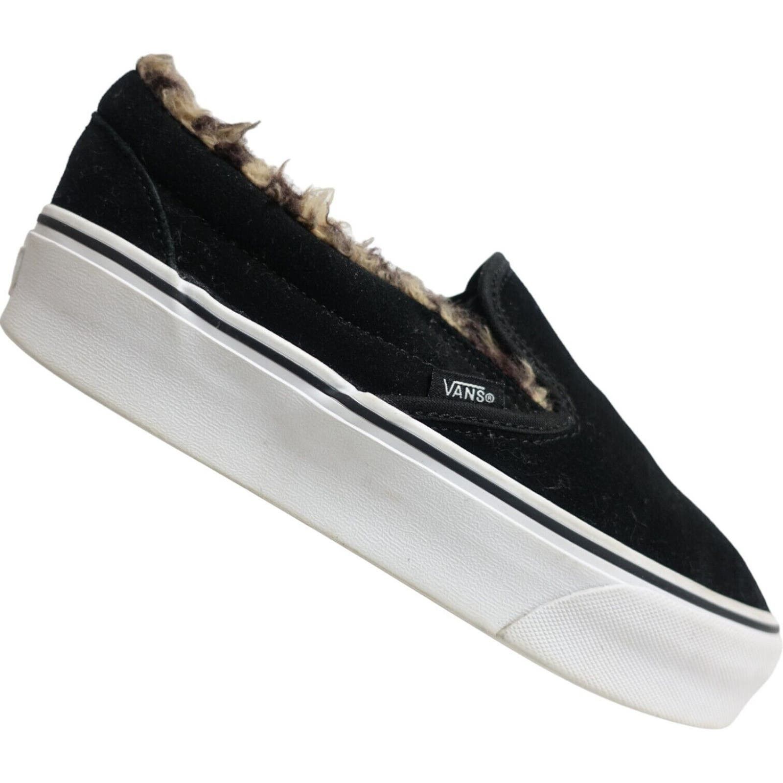 Vans suede slip on cheap platform leopard