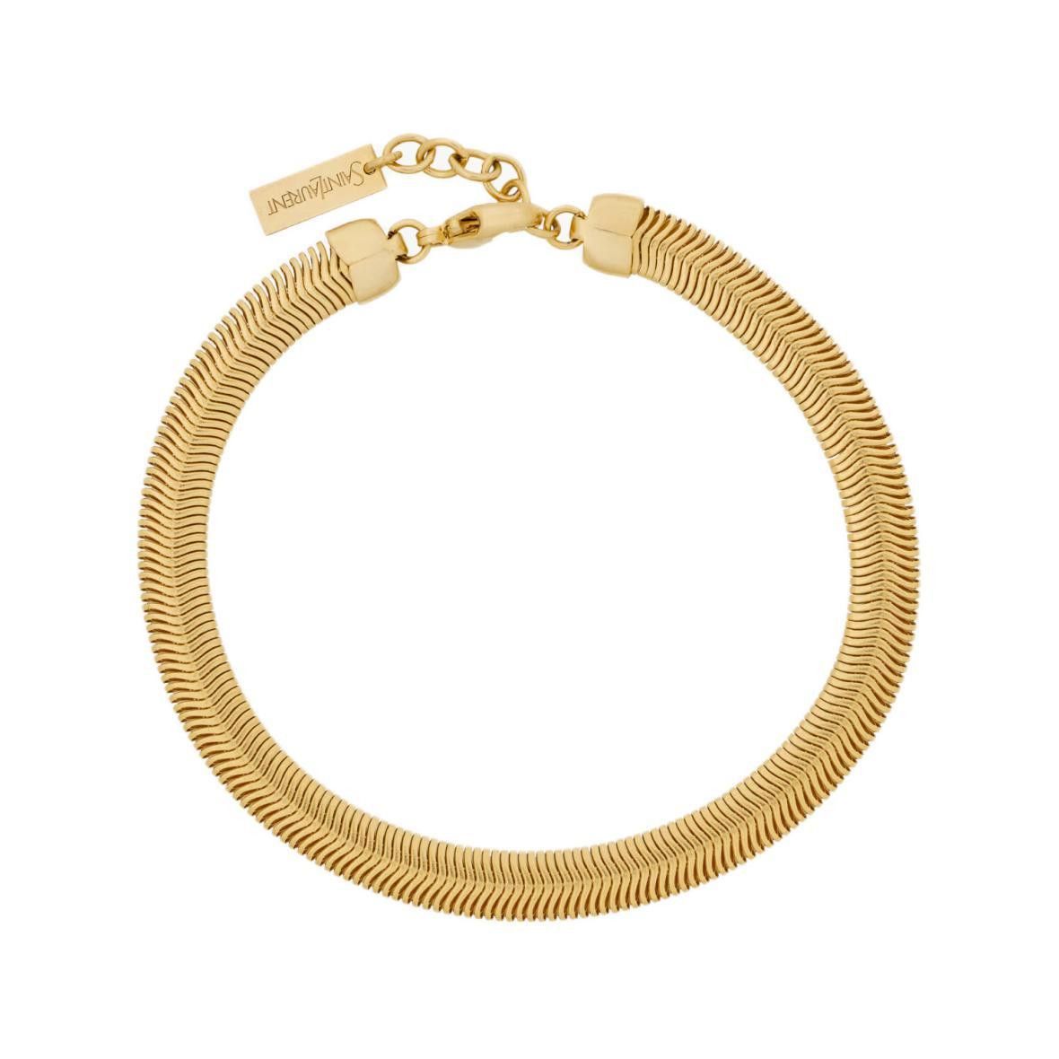 Saint Laurent Paris o1bcso1str0226 Size:L/Snake Chain Bracelet in Golden Size ONE SIZE - 1 Preview