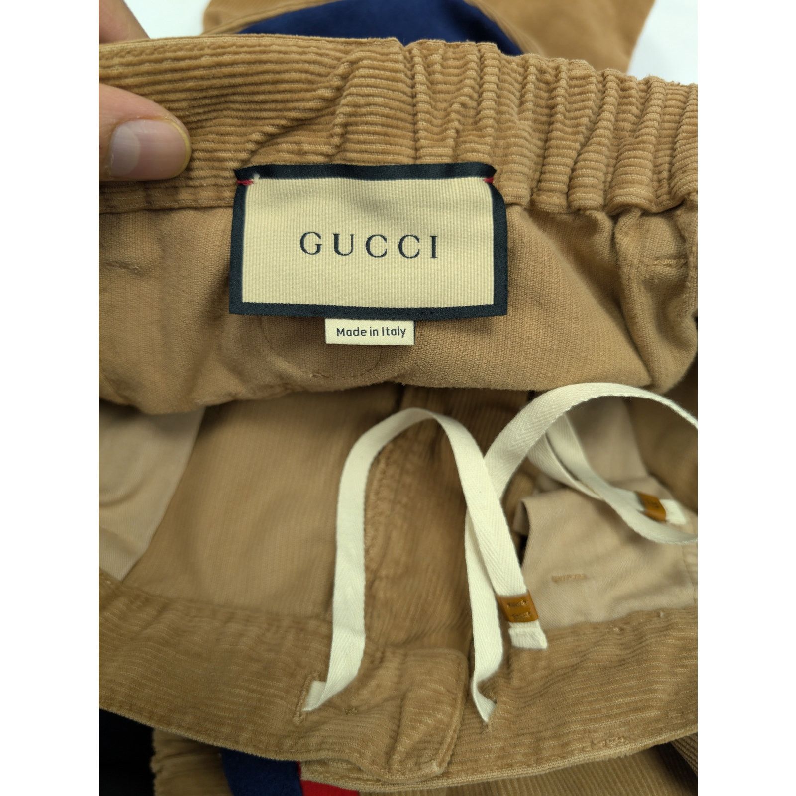 Gucci o1rshd1 Dyed Wash Velvet W/Melton Pant in Vintage Camel Size US 34 / EU 50 - 12 Thumbnail
