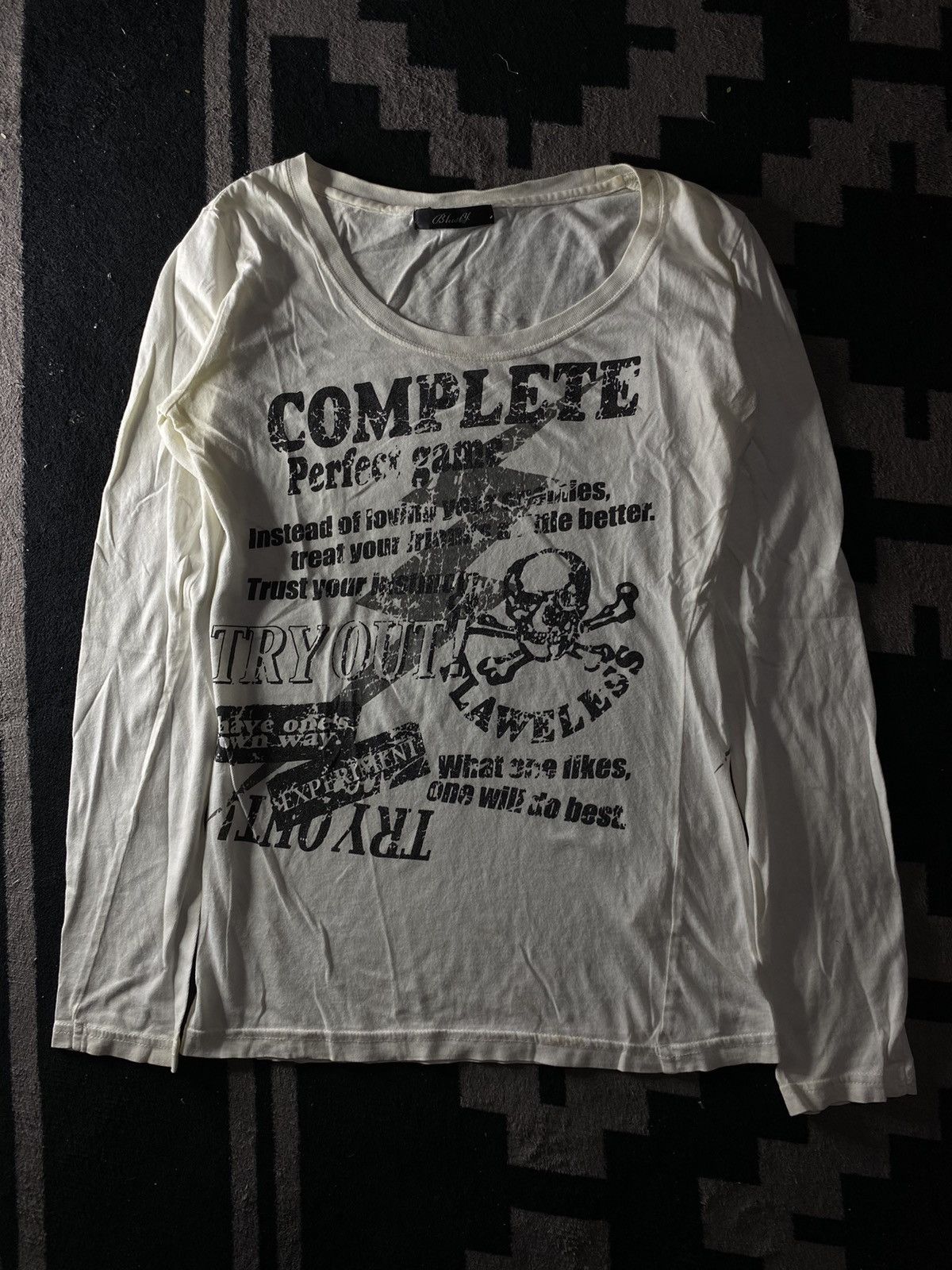 If Six Was Nine × Japanese Brand × Le Grande Bleu (L.G.B.) Japanese Blasty poem style longsleeve tee Size US M / EU 48-50 / 2 - 1 Thumbnail