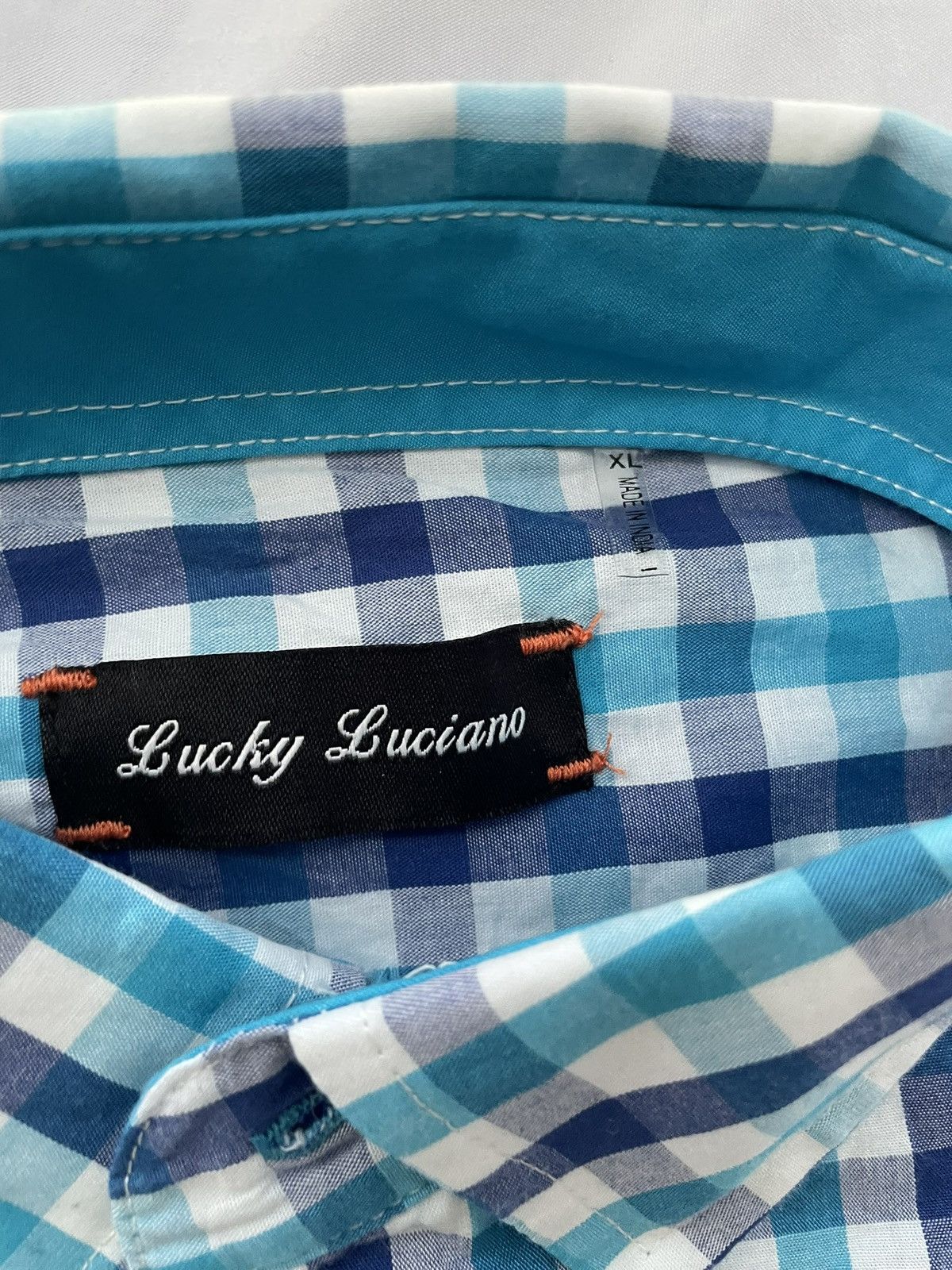 Other Lucky Luciano Button Up Shirt Mens XL Checkered New With Tag Size US XL / EU 56 / 4 - 5 Thumbnail